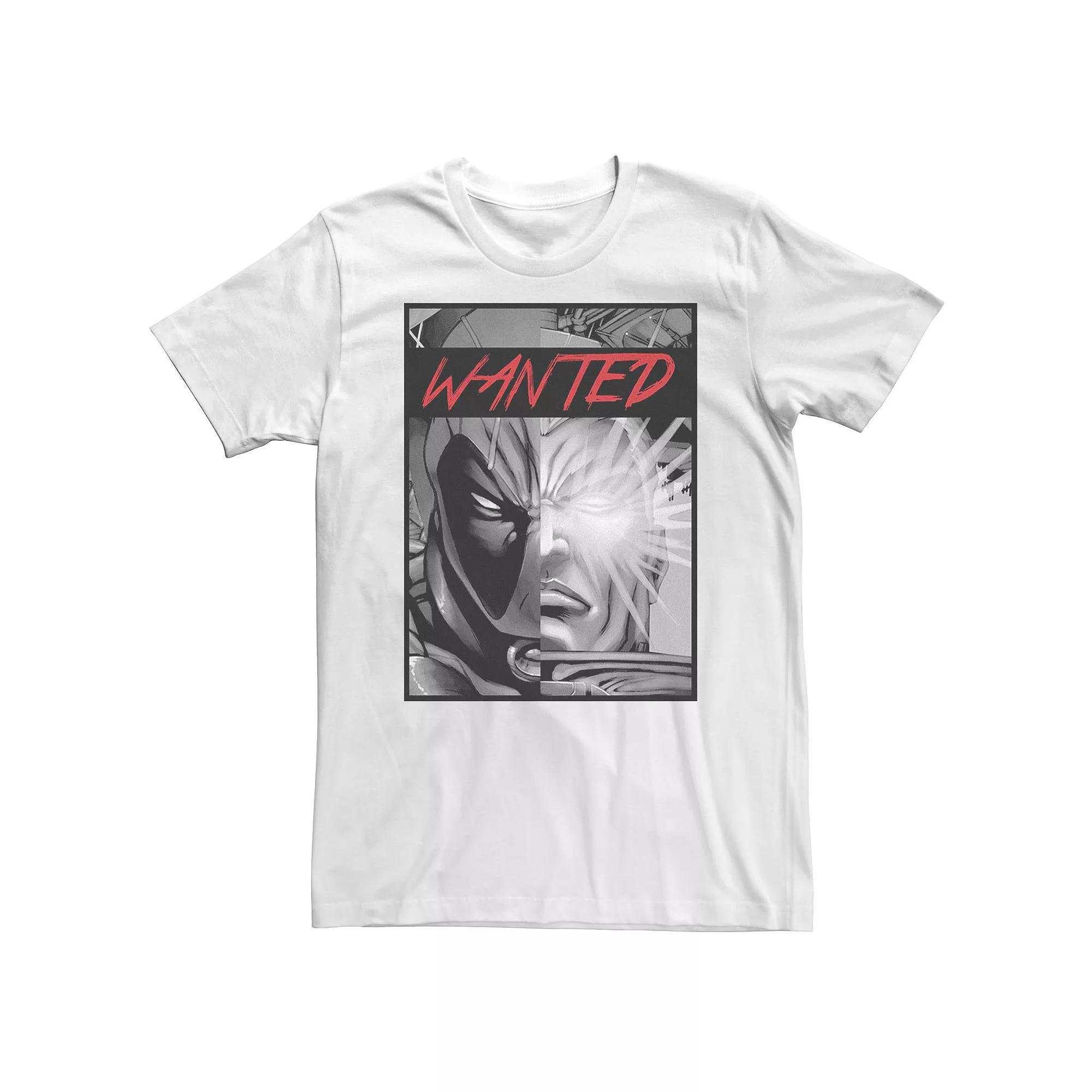 Big & Tall Marvel Deadpool Cable Split Poster Tee, Men's, Size: 3XL Tall, White Product Image