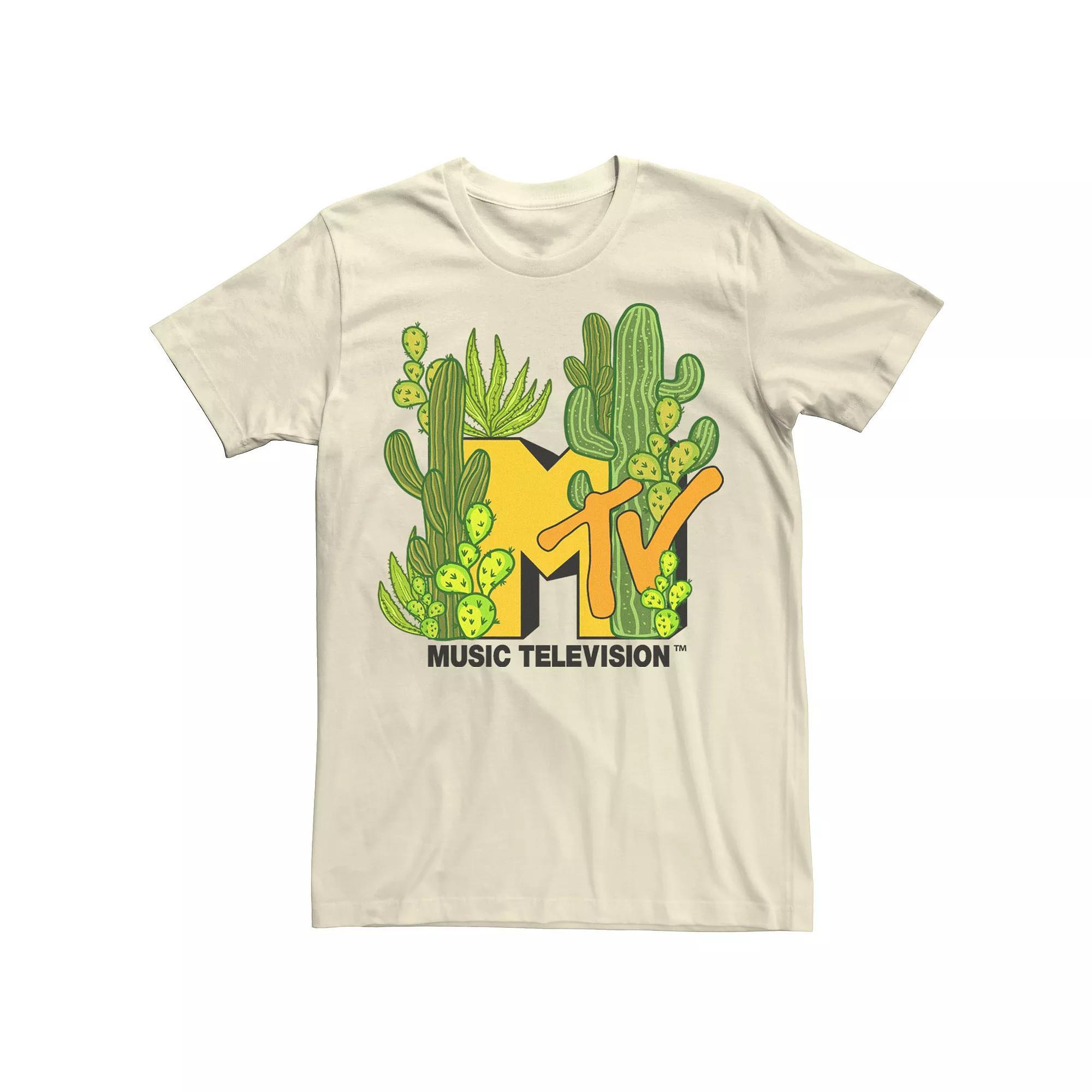 Men's MTV Cacti Galore Tee, Size: Medium, Natural Product Image