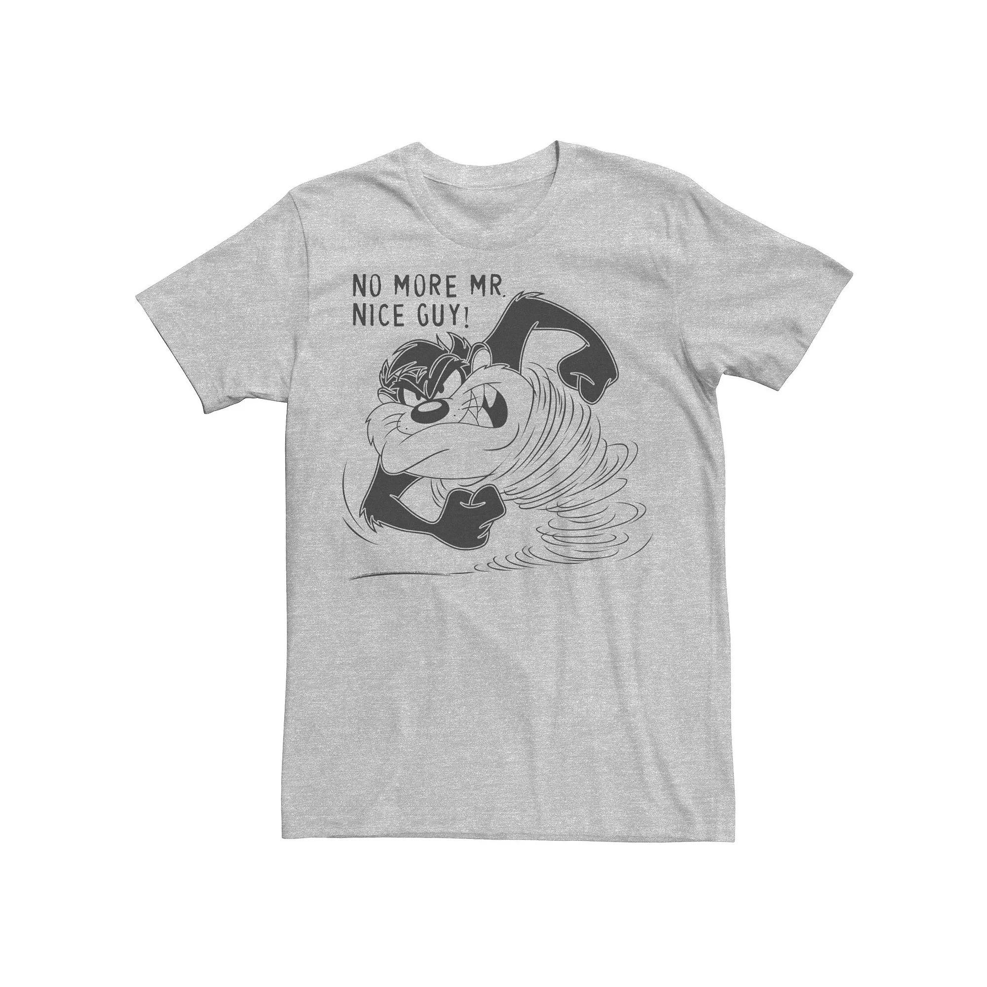 Men's Looney Tunes Tasmanian Devil No More Mr. Nice Guy Graphic Tee, Size: XXL, Athletic Grey Product Image