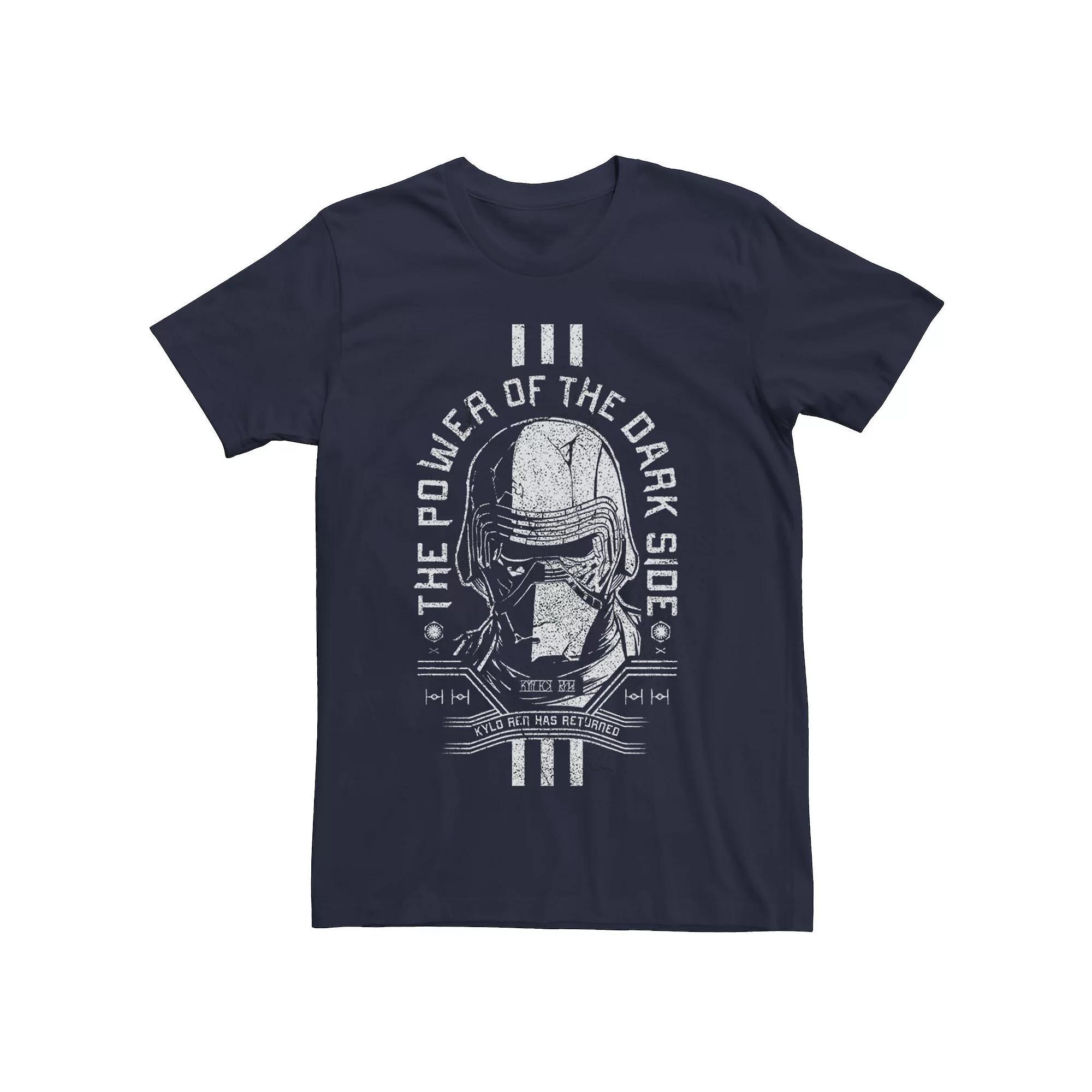 Men's Star Wars The Rise of Skywalker Cracked Kylo Tee, Size: Large, Blue Product Image