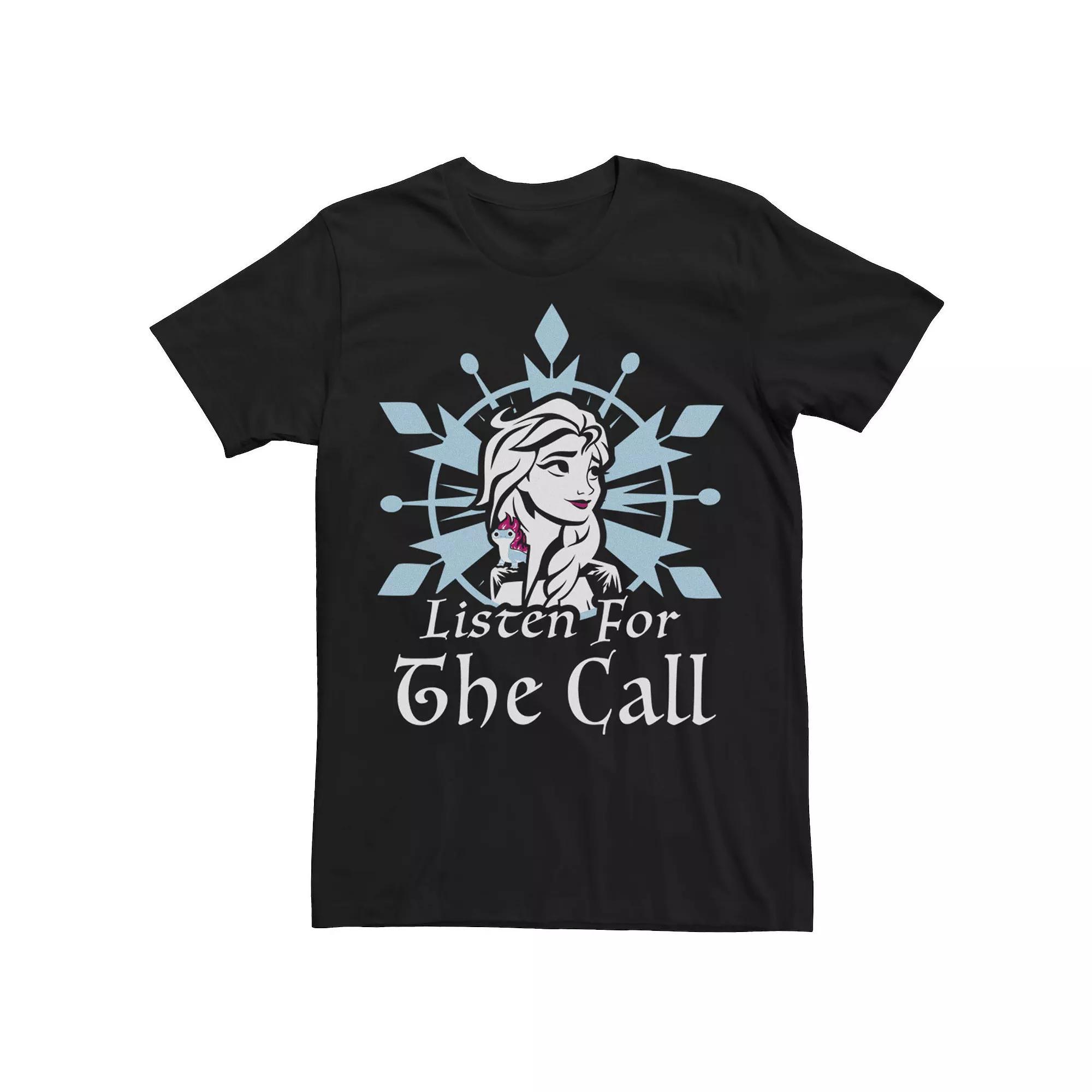 Disney's Frozen 2 Elsa & Bruni Men's Listen For The Call Tee, Size: Large, Black Product Image