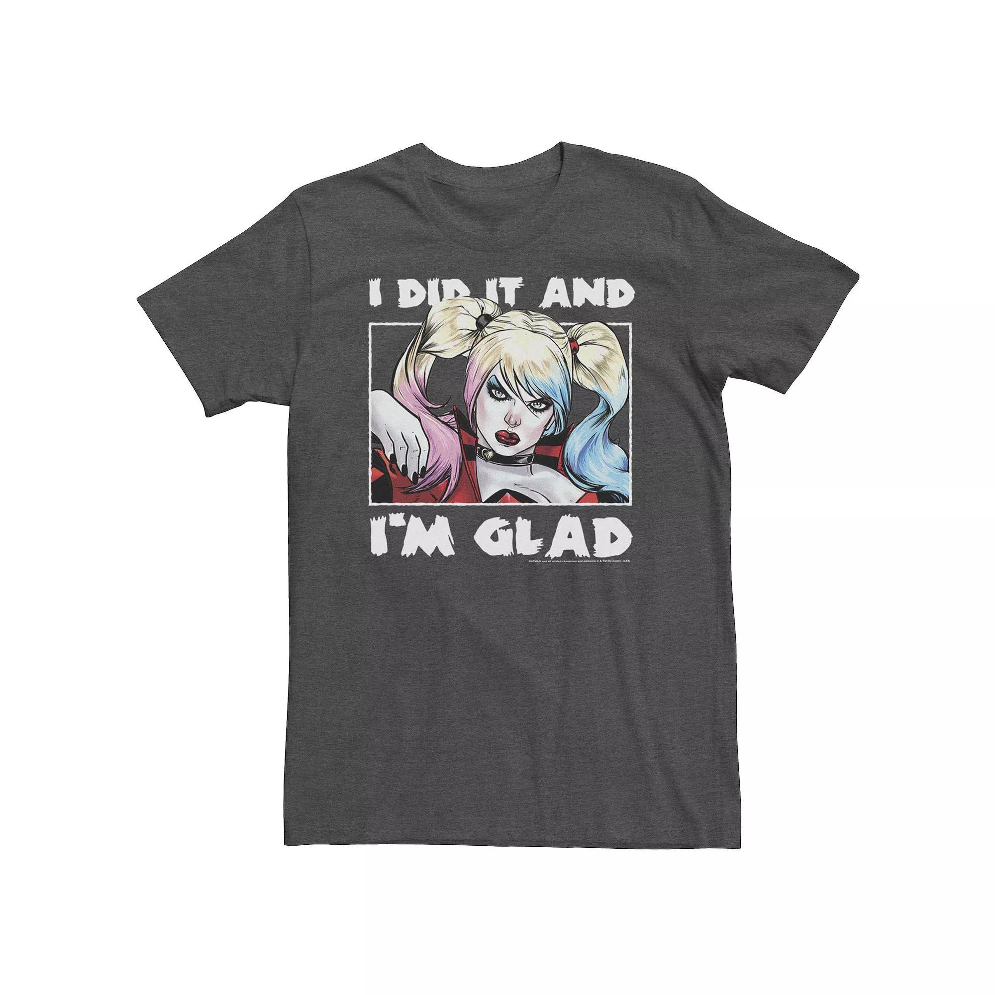 Big & Tall DC Comics Batman Harley Did It Tee, Mens Navy Grey Product Image