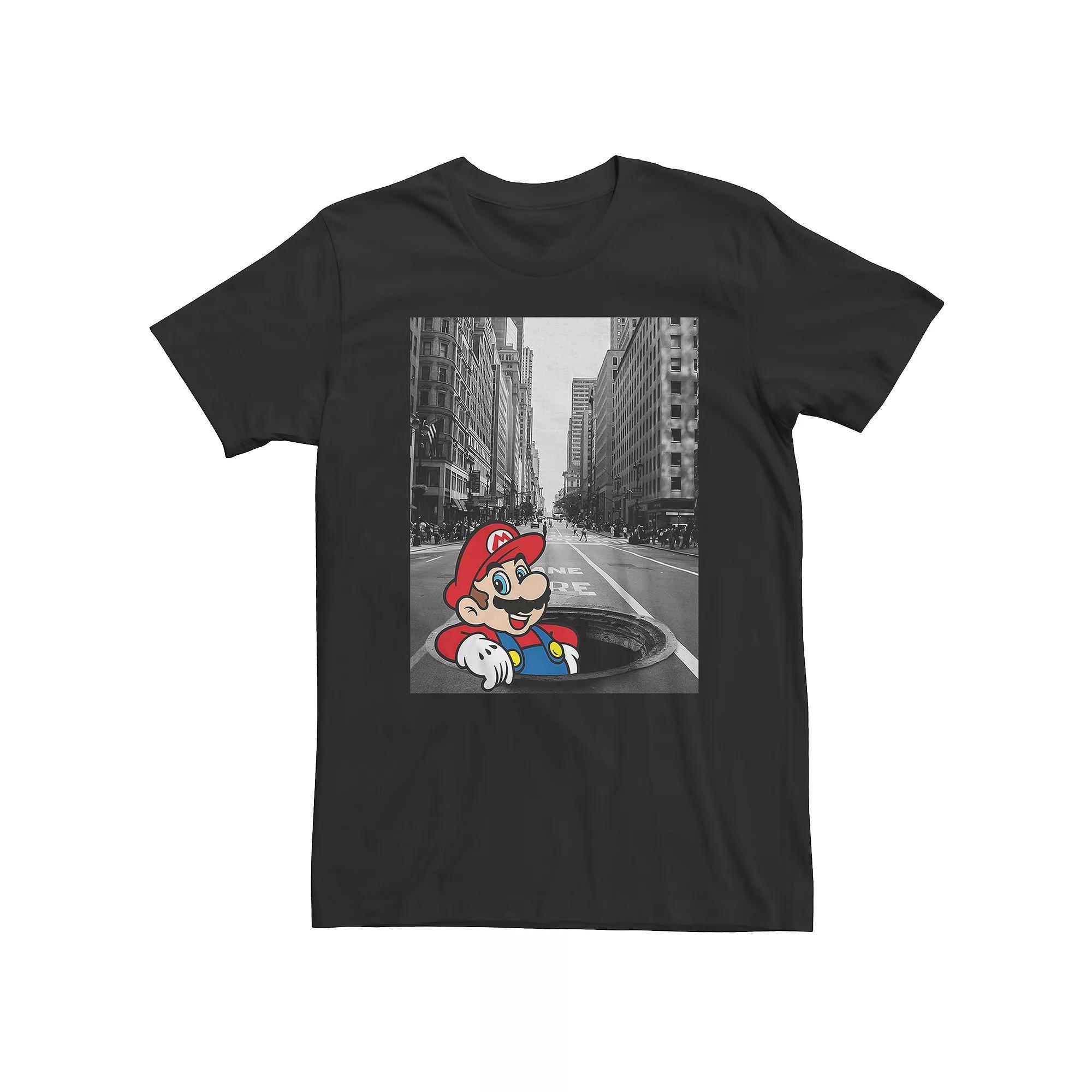 Men's Nintendo Super Mario Tee, Size: Large, Black Product Image