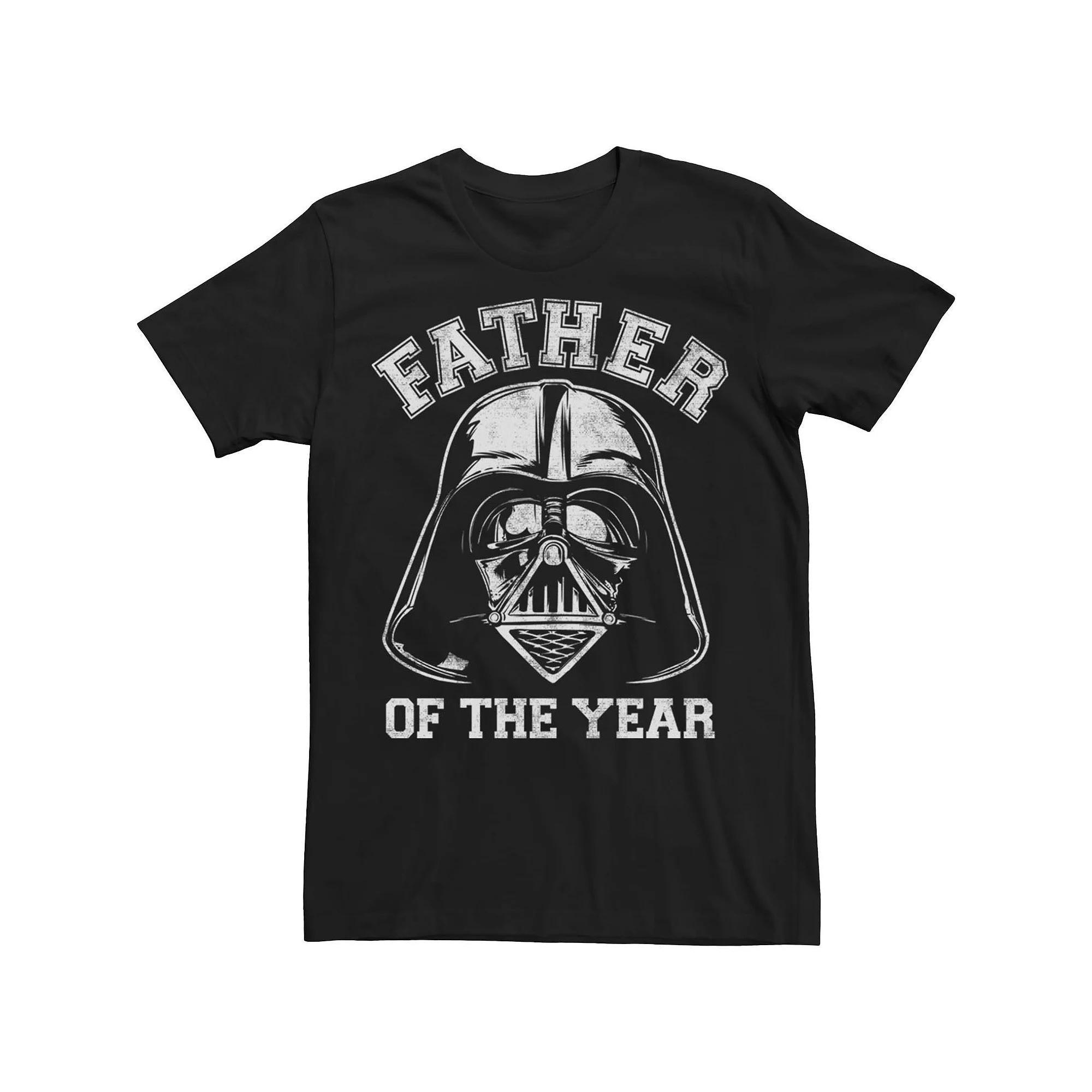 Big & Tall Star Wars Vader Father Of The Year Helmet Tee, Men's, Size: 3XL, Black Product Image