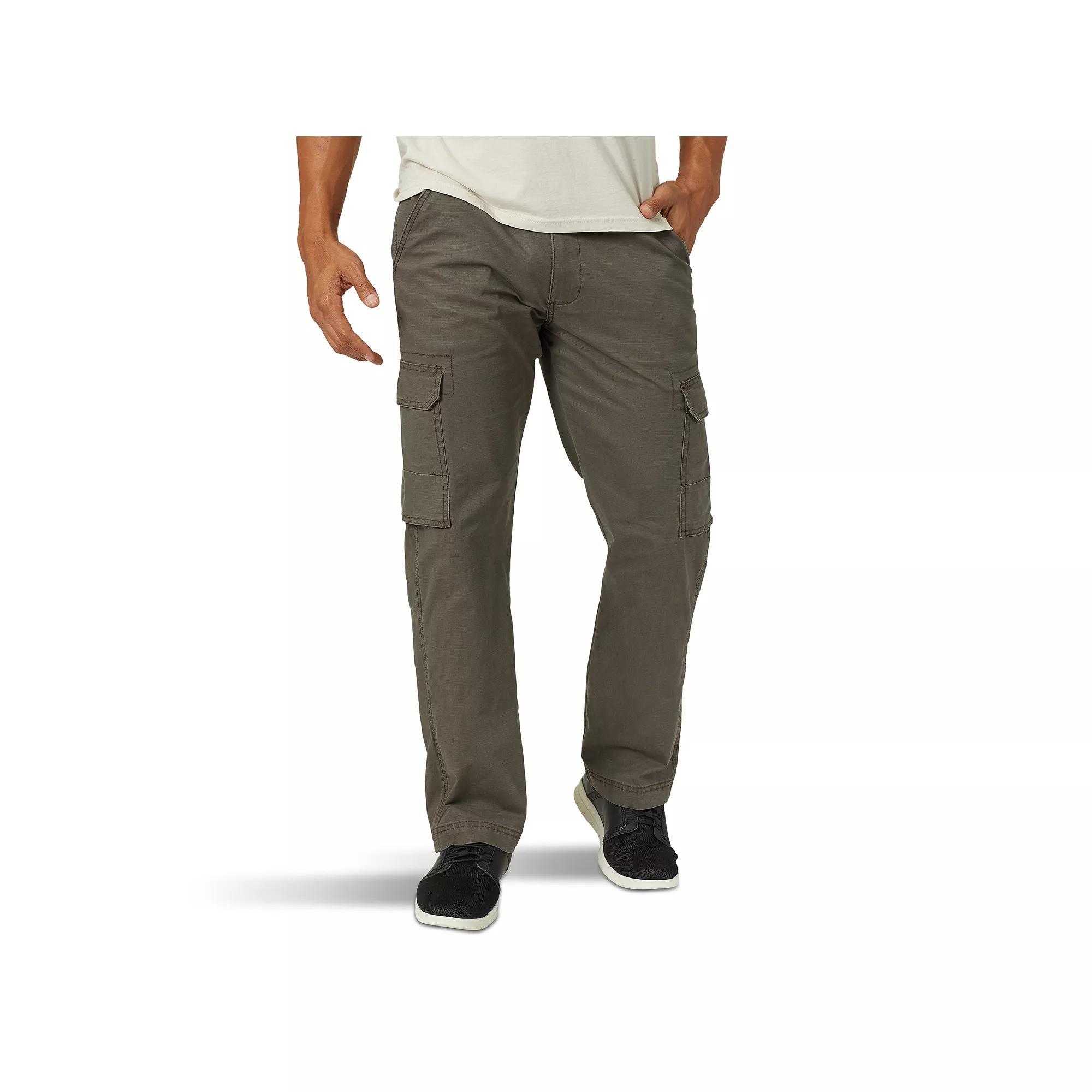 Mens Wrangler Ripstop Cargo Pants, Mens Green Drab Product Image