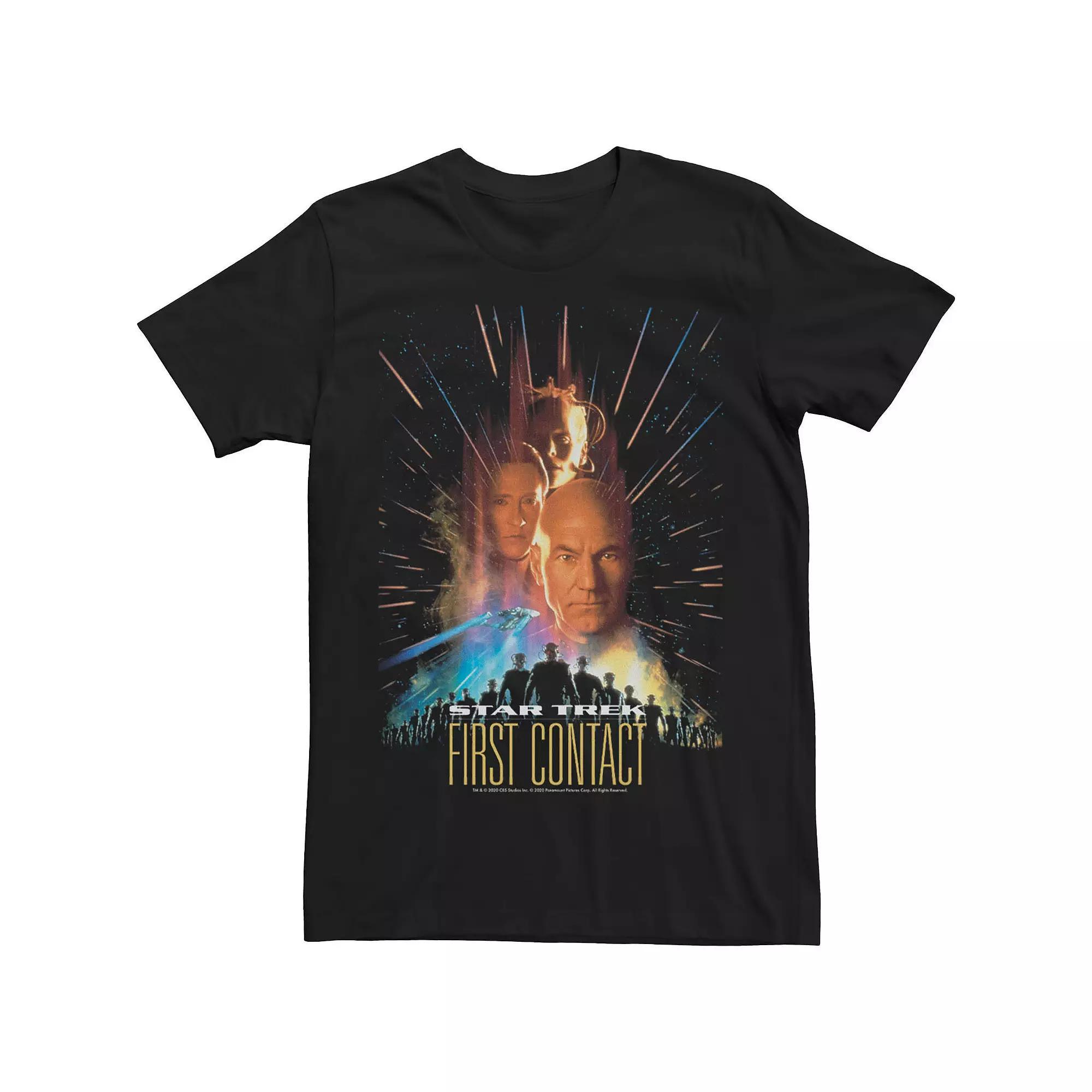 Men's Star Trek First Contact Poster Tee, Size: Medium, Black Product Image