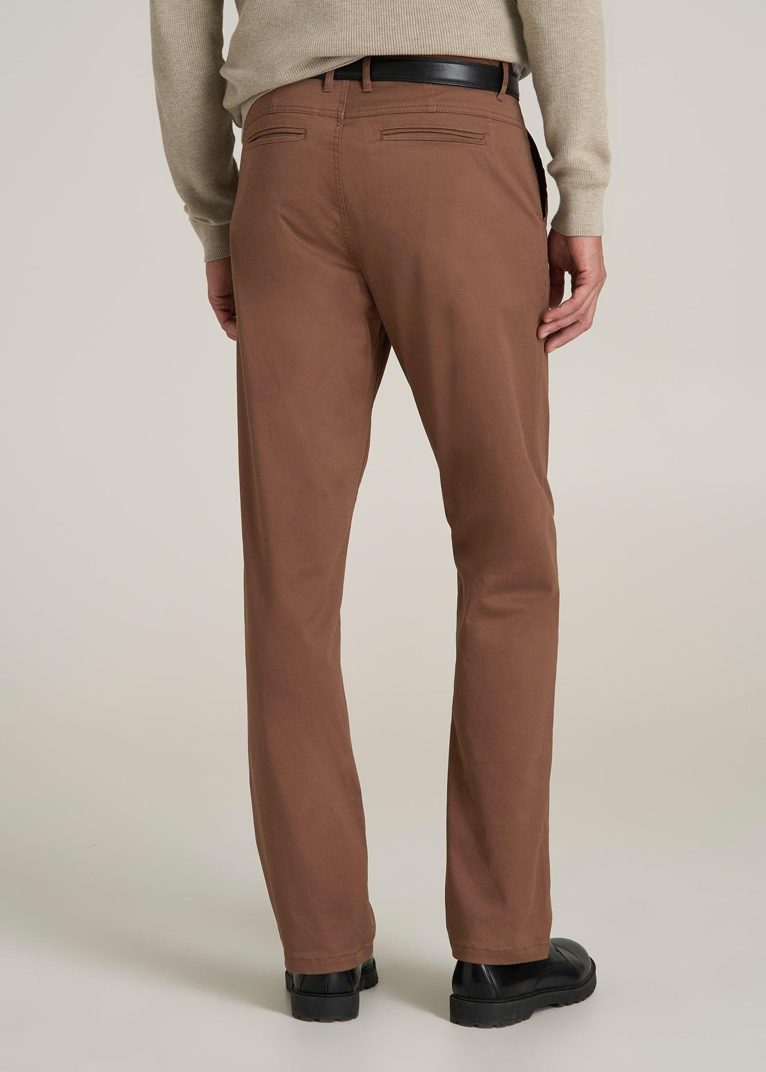 J1 STRAIGHT Leg Chinos in Otter Brown - Pants for Tall Men Product Image