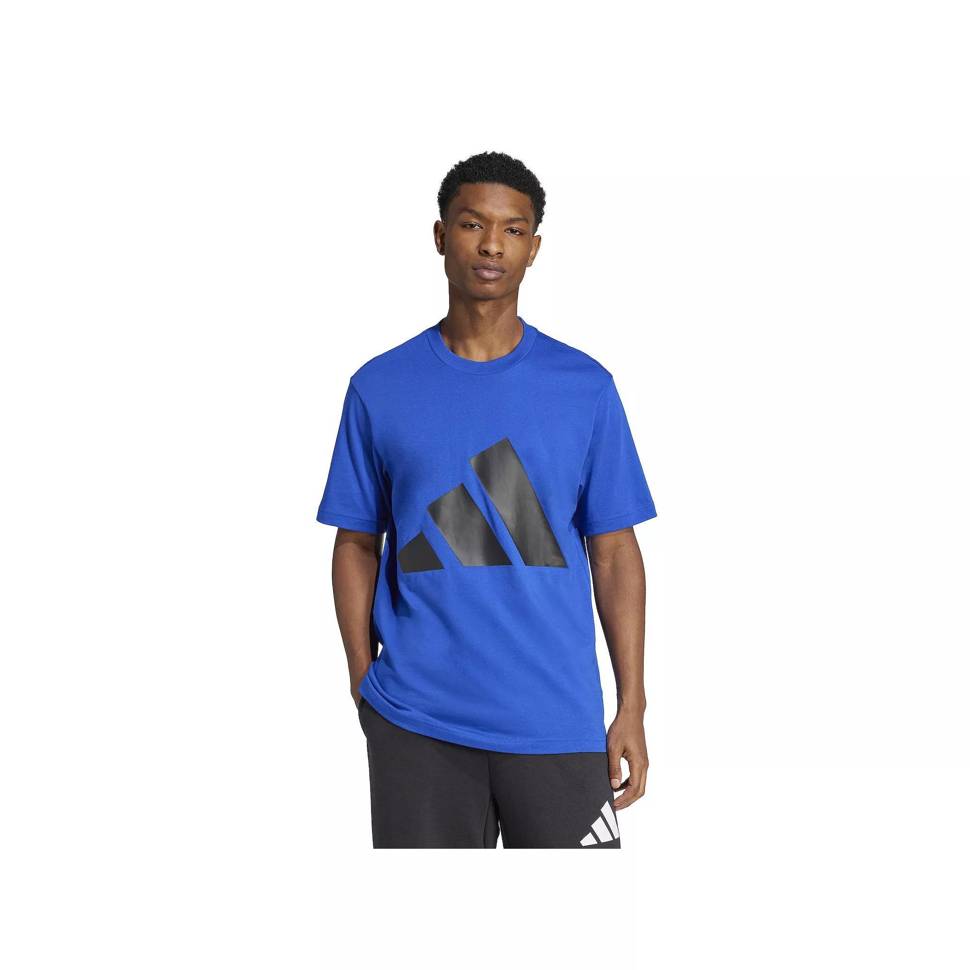 Men's adidas Essentials Big Logo Sportswear T-Shirt, Size: Large, Multi Royal Blue Product Image