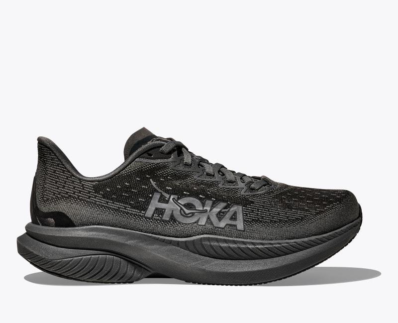 HOKA Women's Mach 6 Shoes in Black/White, Size 9 Product Image