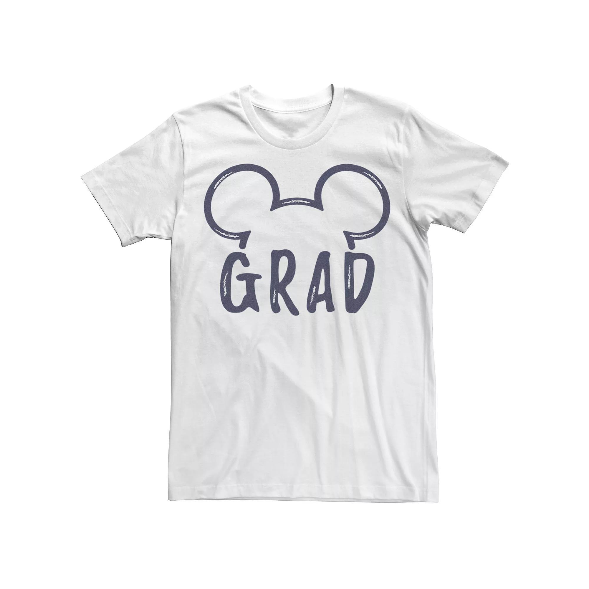 Disney's Mickey Mouse Men's Ears Grad Graphic Tee, Size: Medium, White Product Image