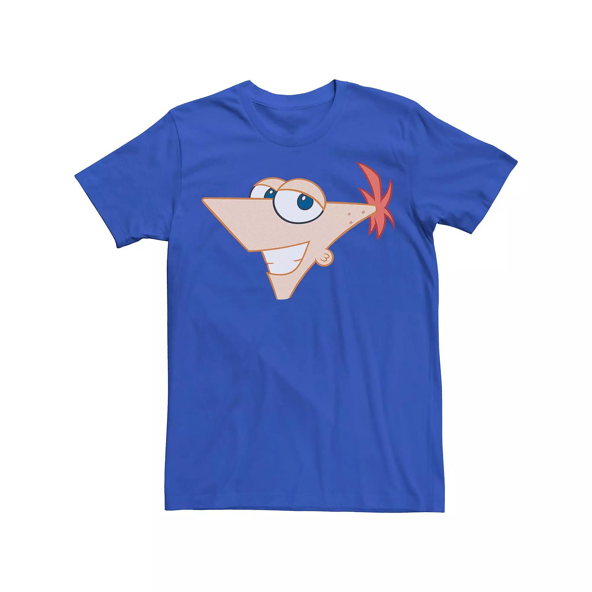 Disney's Phineas And Ferb Large Phineas Face Men's Tee, Size: 3XL, Royal Product Image