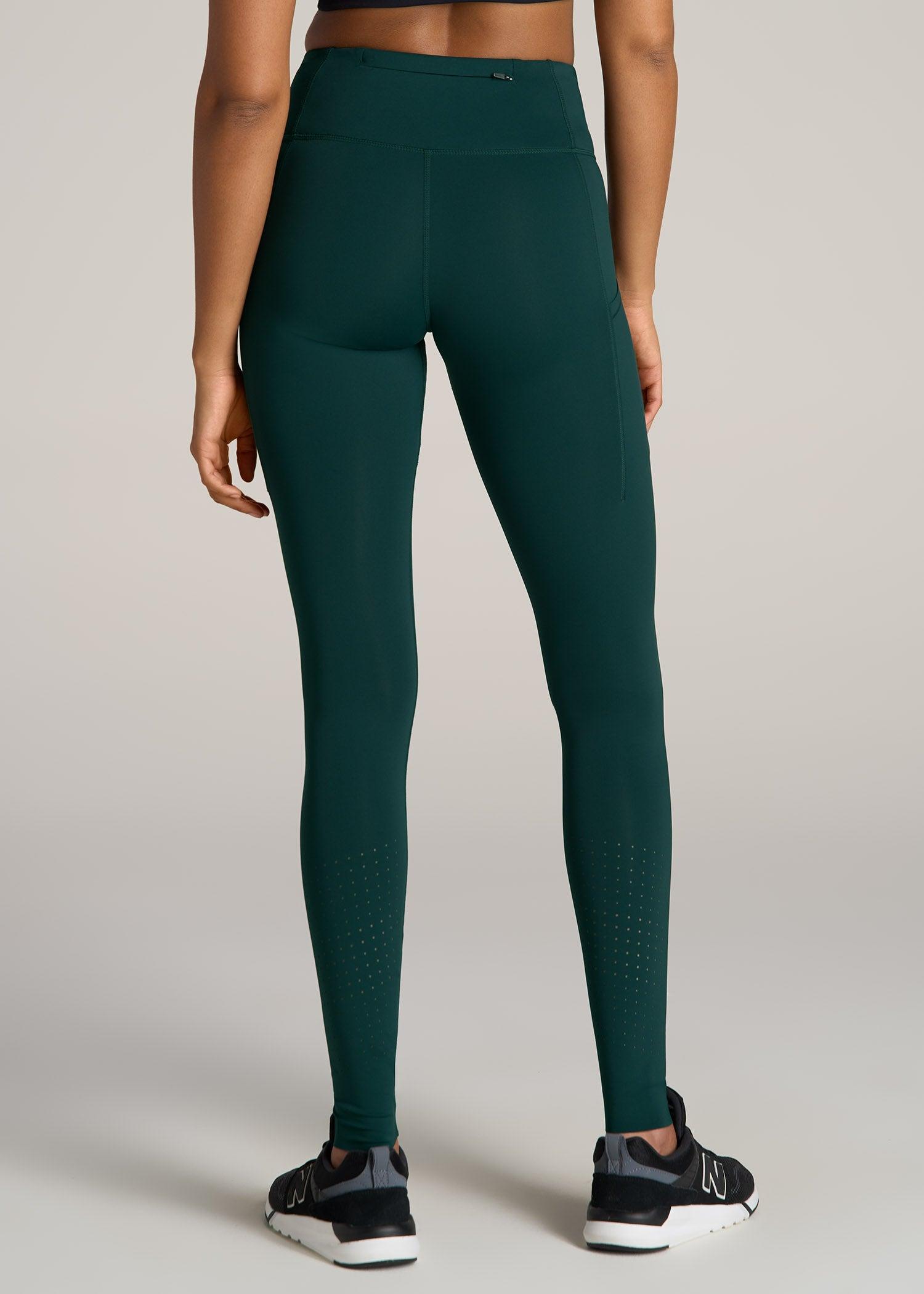 Mid Rise Run Legging for Women for Tall Women in Emerald Product Image