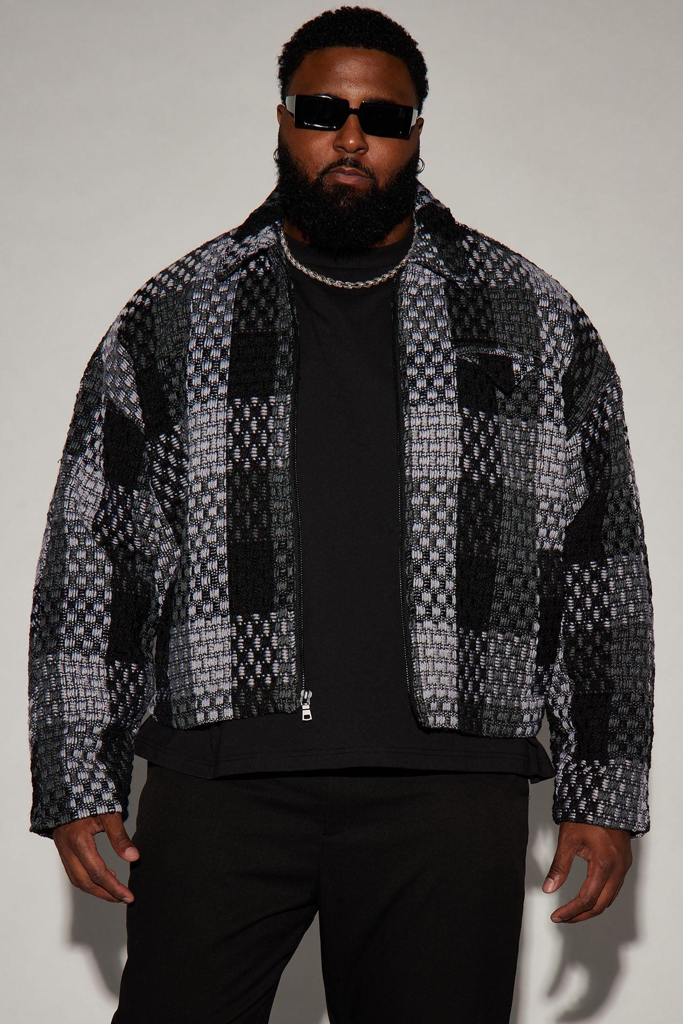 Beverly Tweed Cropped Chore Jacket - Grey/combo Product Image