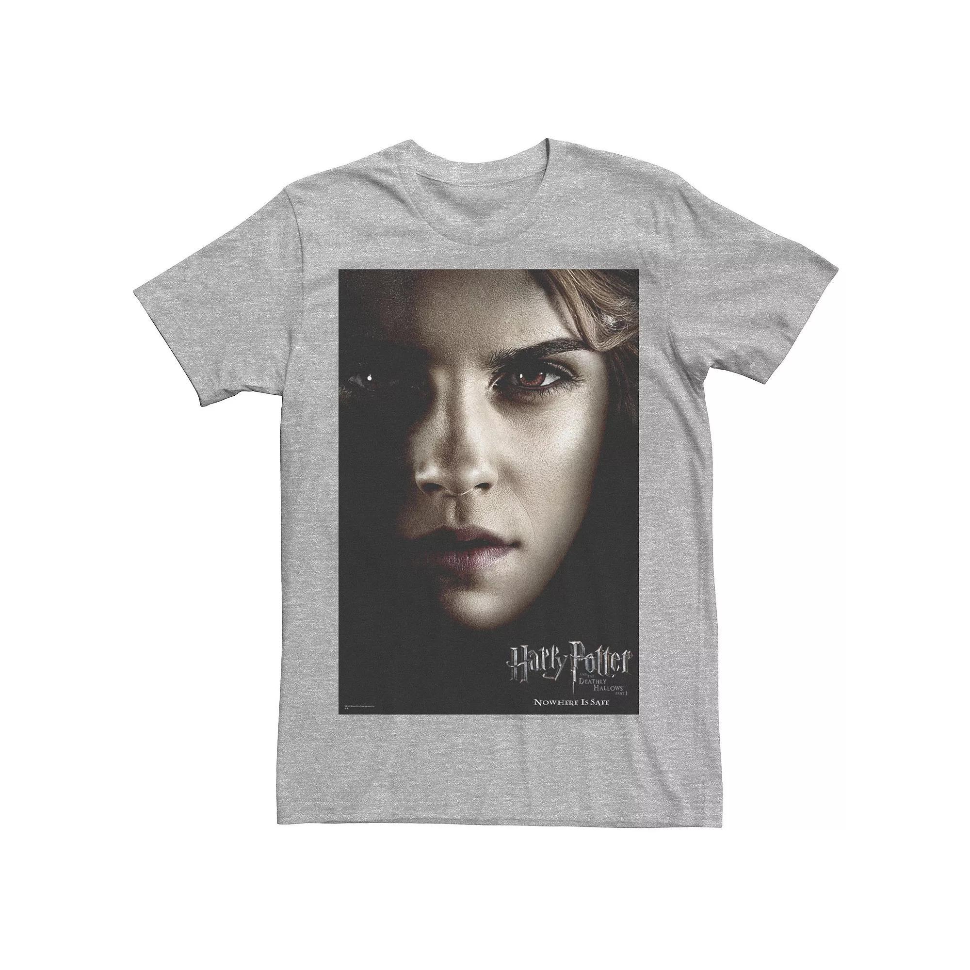 Men's Harry Potter Deathly Hallows Hermione Character Poster Graphic Tee, Size: Small, Athletic Grey Product Image