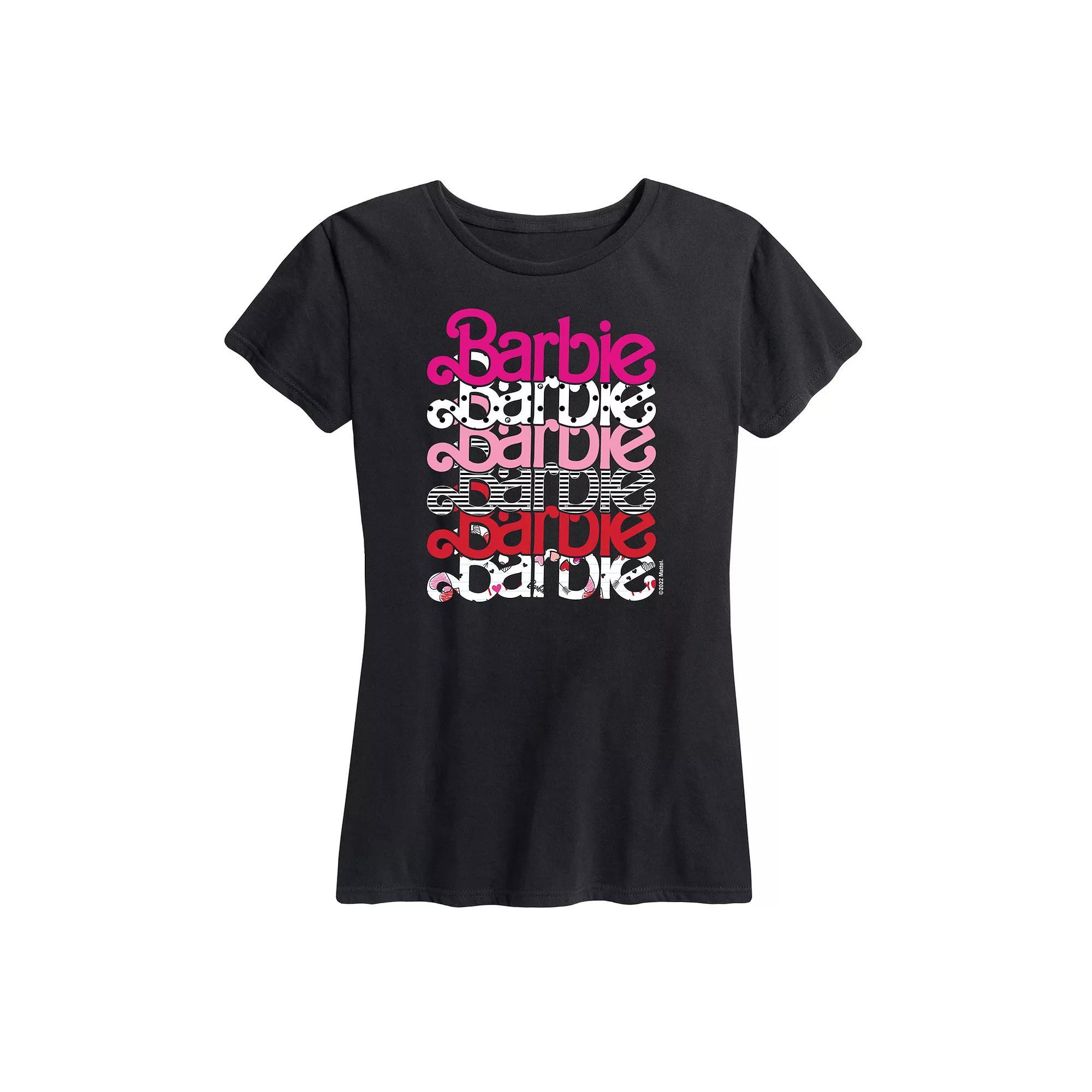 Womens Barbie Stacked Graphic Tee Product Image