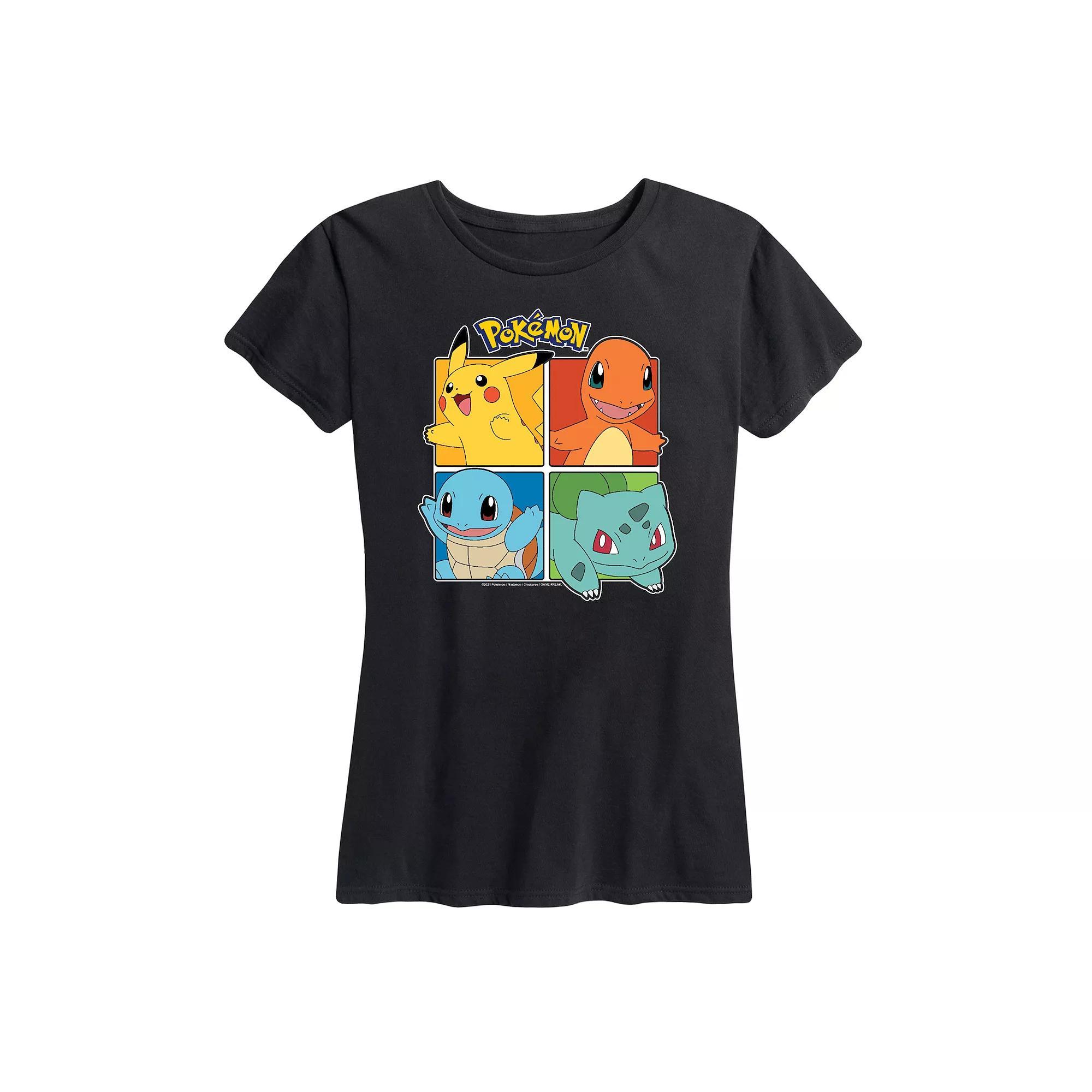 Womens Pokemon Partner Squares Graphic Tee Blue Product Image