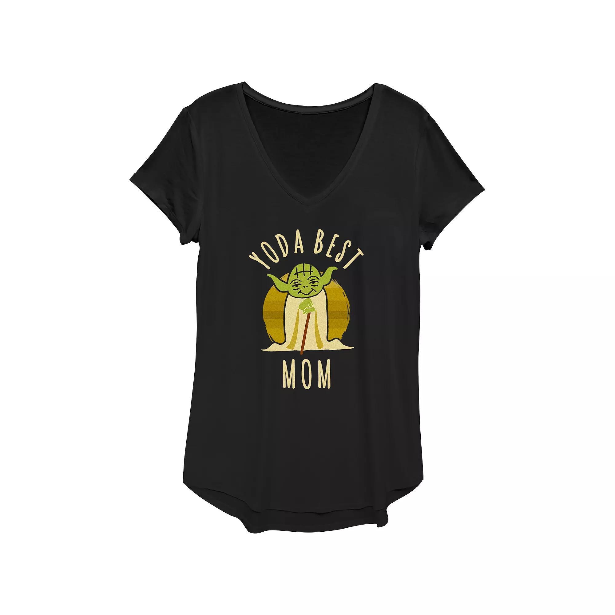 Women's Star Wars Yoda Best Mom Graphic Tee, Size: XS, Black Product Image