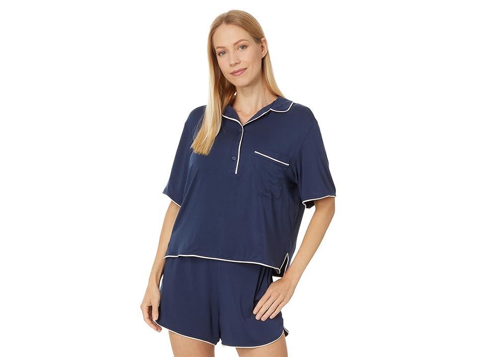 Tommy John Short Sleeve Top And Short Pajama Set Women's Pajama Sets Product Image