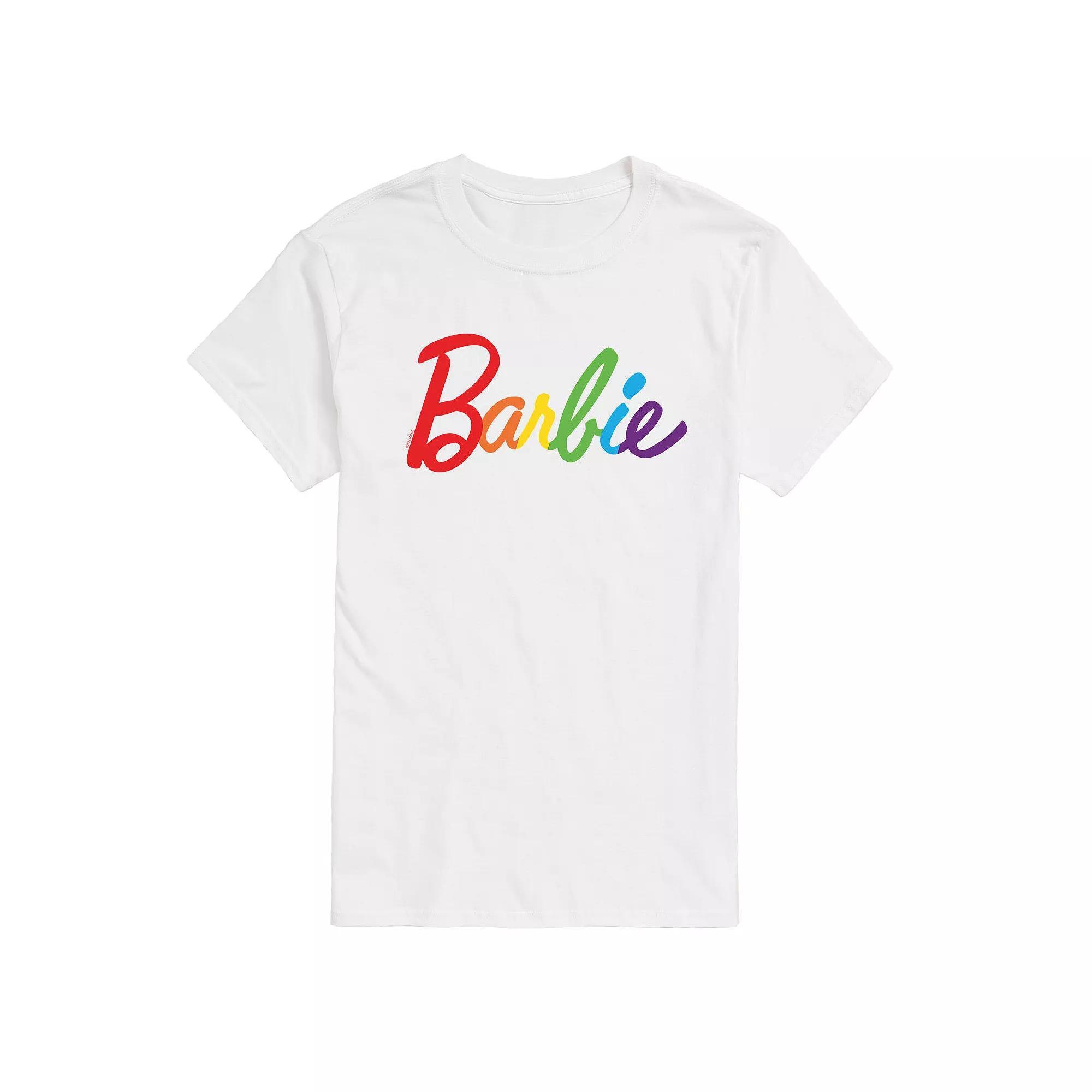 Big & Tall Barbie Pride Logo Graphic Tee, Mens Product Image