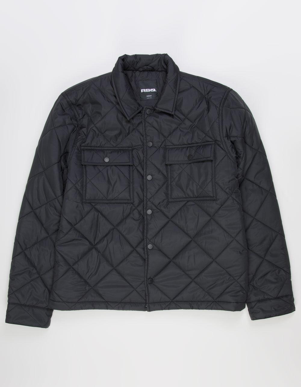 RSQ Mens Quilted Nylon Jacket - BLACK Product Image
