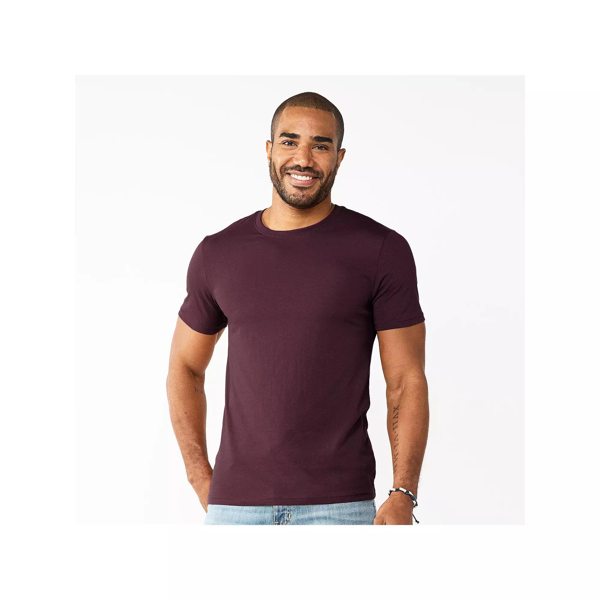 Men's Sonoma Goods For Life® Supersoft Crewneck Tee, Size: XS, Deep Purple Product Image