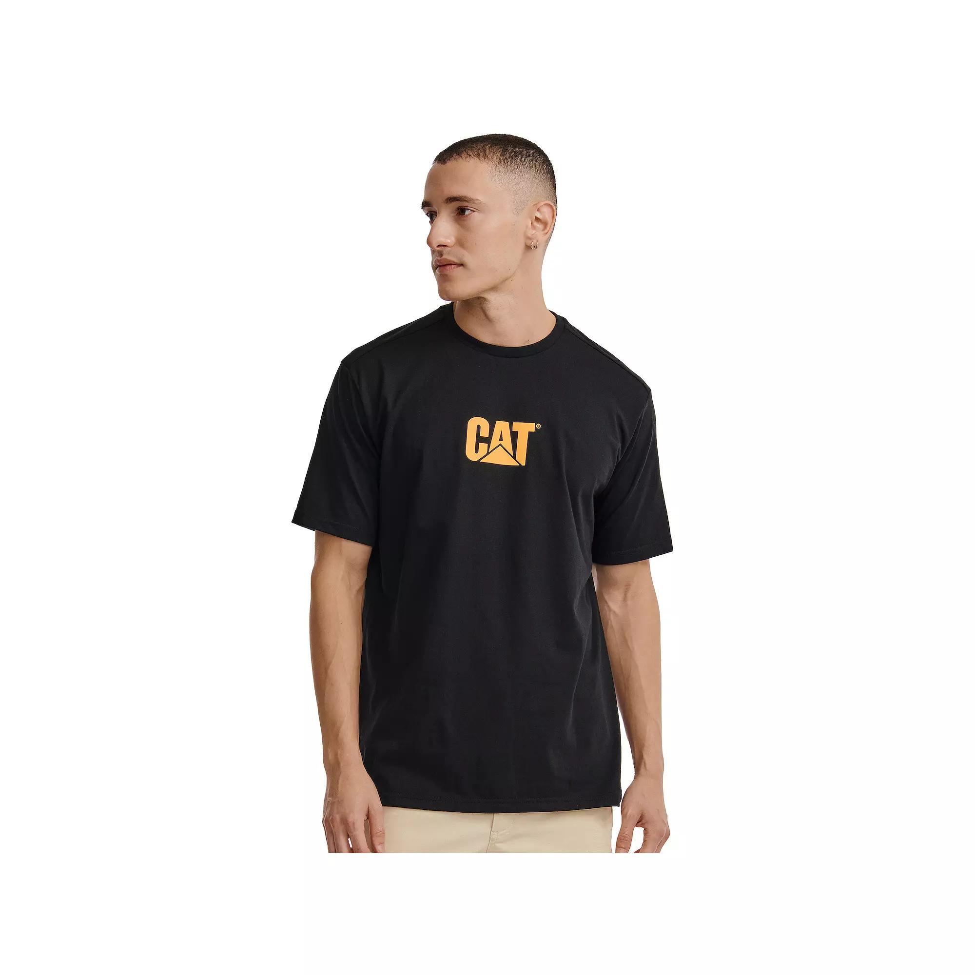 Men's Caterpillar Classic Cat Logo Tee, Size: Medium, Pitch Black Product Image
