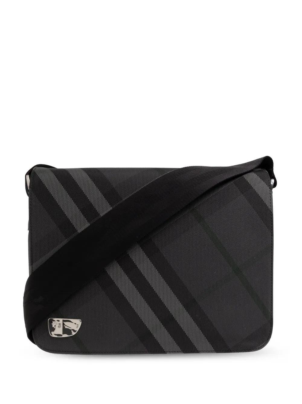 BURBERRY Checked Tote Bag In Grey Product Image