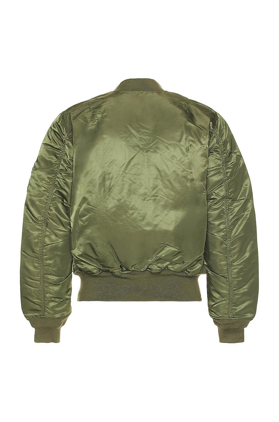 ALPHA INDUSTRIES MA-1 Blood Chit Bomber Jacket in Green Product Image