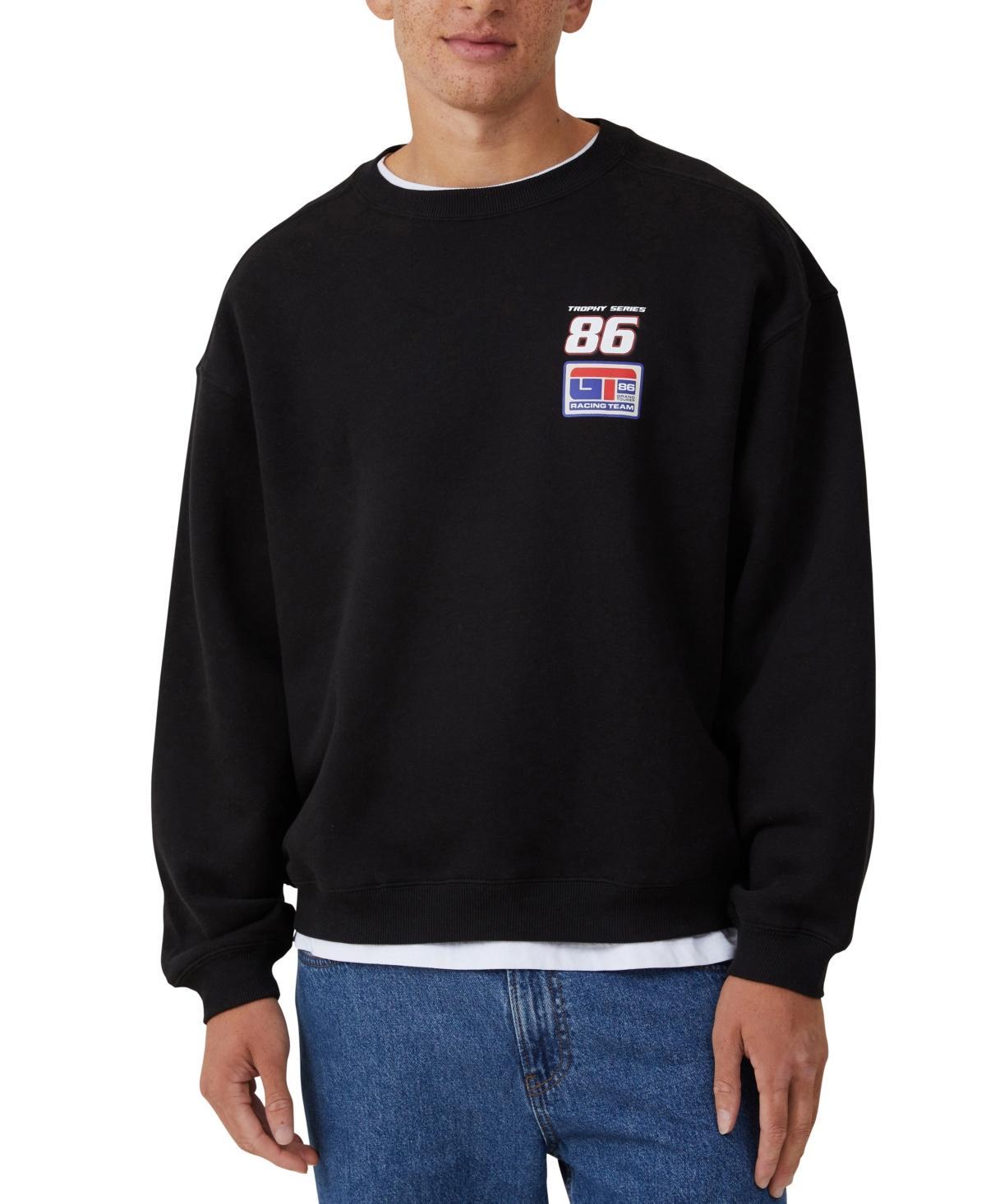 Cotton On Mens Box Fit Graphic Crew Sweater - Bone Product Image