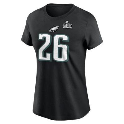 Womens Nike Saquon Barkley Philadelphia Eagles Super Bowl LIX Name & Number T-Shirt Product Image