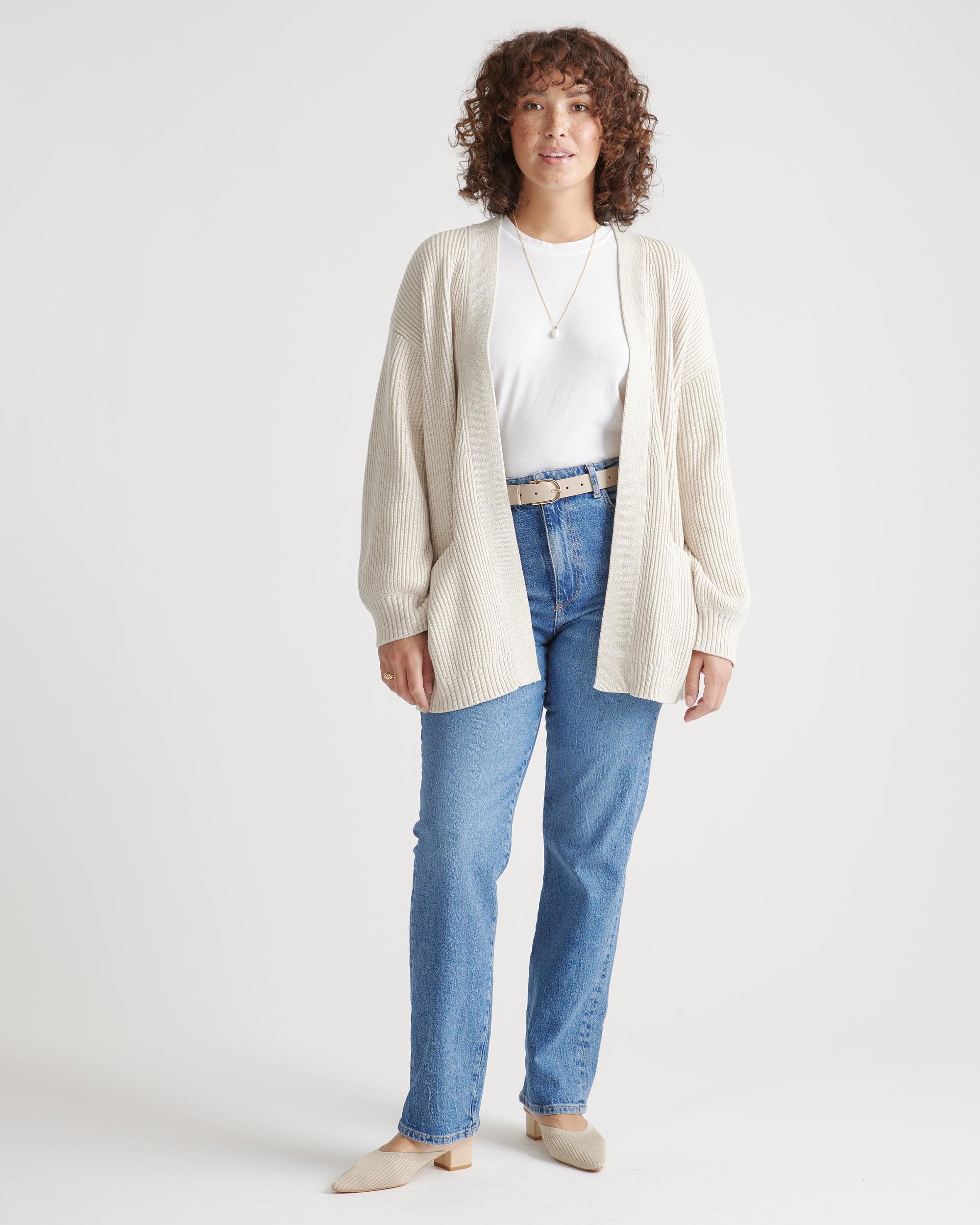 Quince | Women's OverSized Cardigan Sweater Size XS, Organic Cotton Product Image