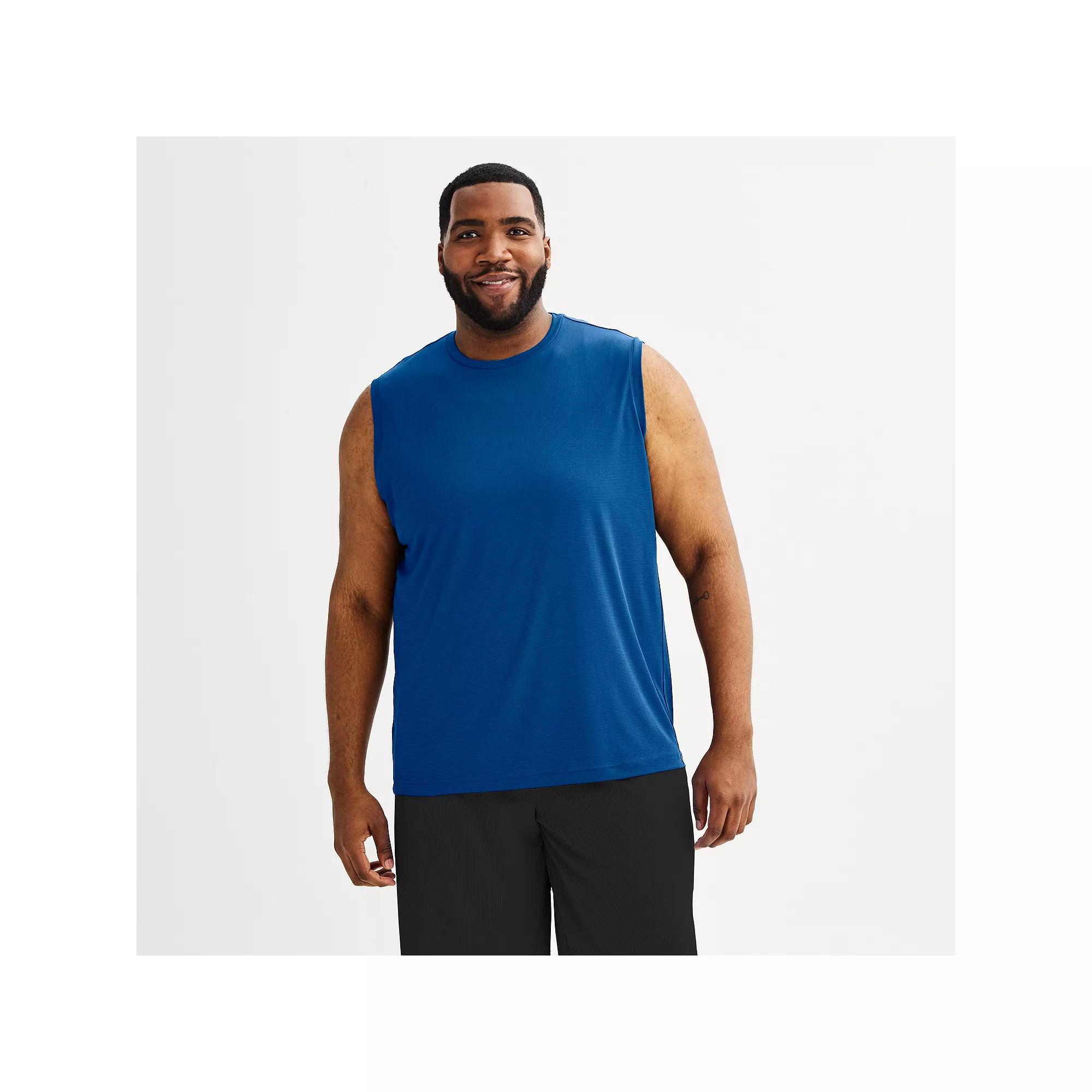 Big & Tall Tek Gear® Dry Tek Muscle Tank Top, Men's, Size: XL Tall, Blue Beauty Product Image