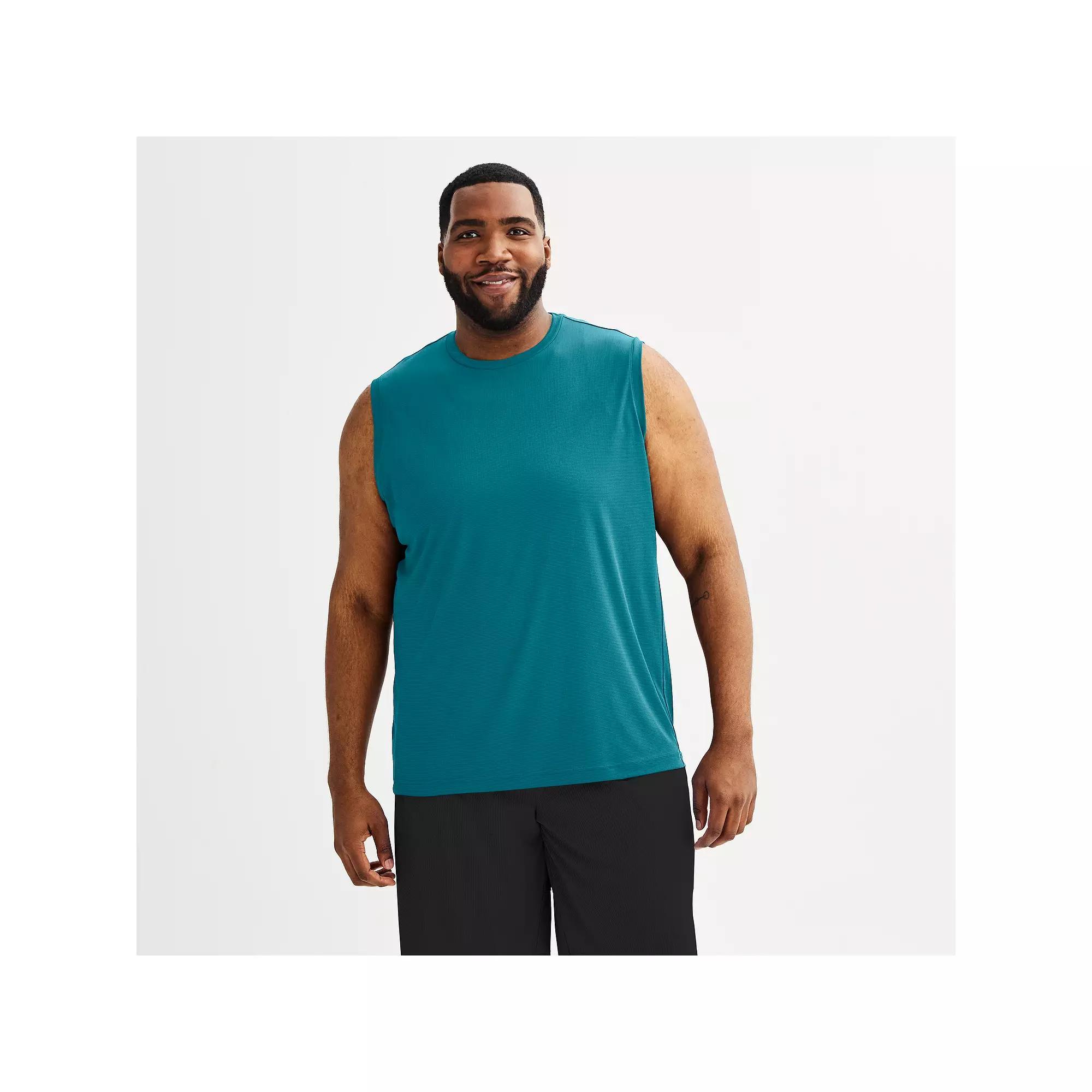 Big & Tall Tek Gear® Dry Tek Muscle Tank Top, Men's, Size: 2XB, Mineral Black Product Image