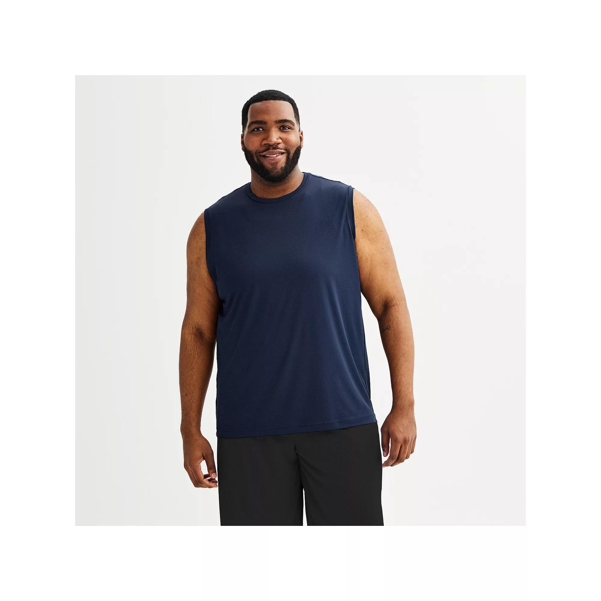 Big & Tall Tek Gear® Dry Tek Muscle Tank Top, Men's, Size: XL Tall, Blue Beauty Product Image