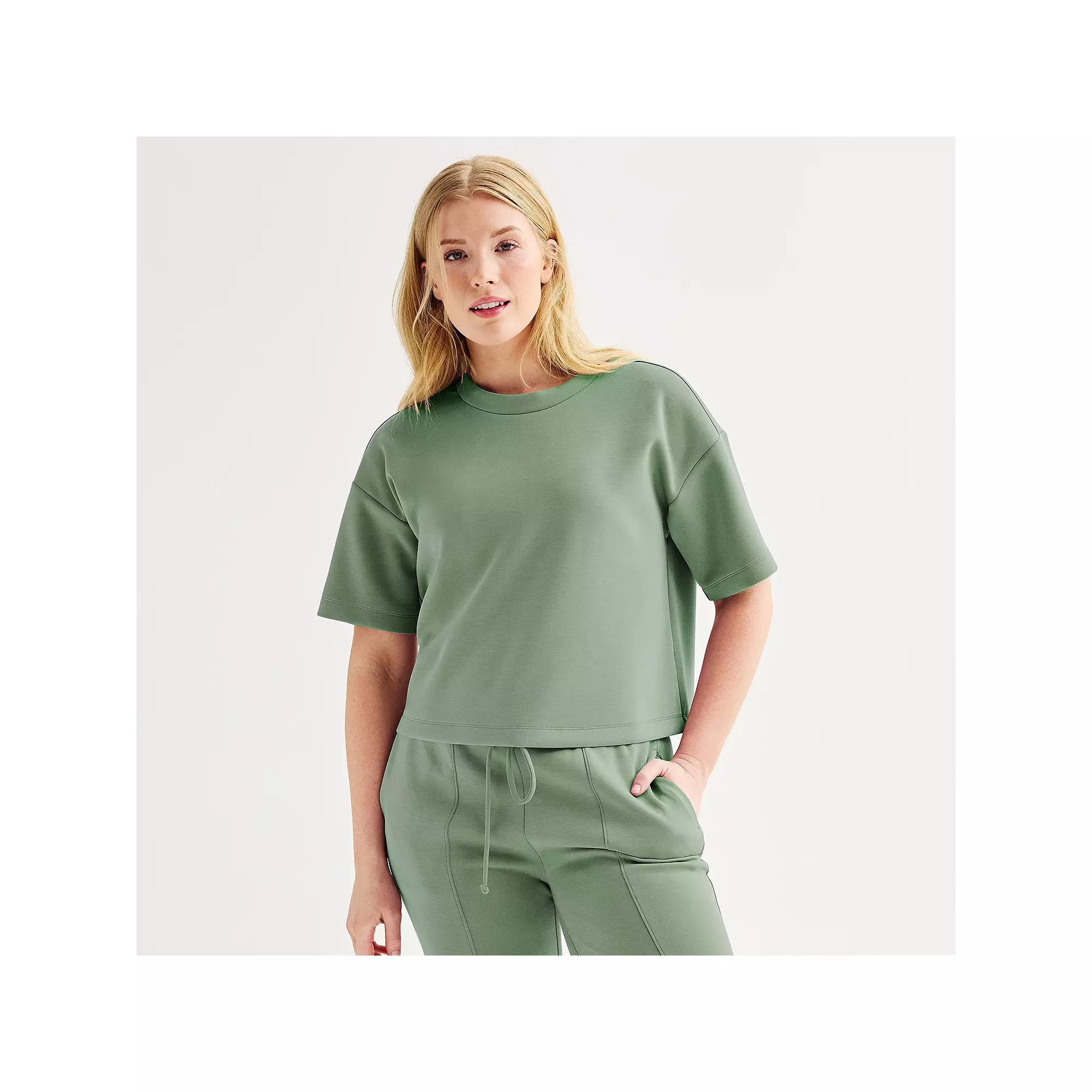 Women's FLX Solace Boxy Tee, Size: Small, Kameron Brown Product Image