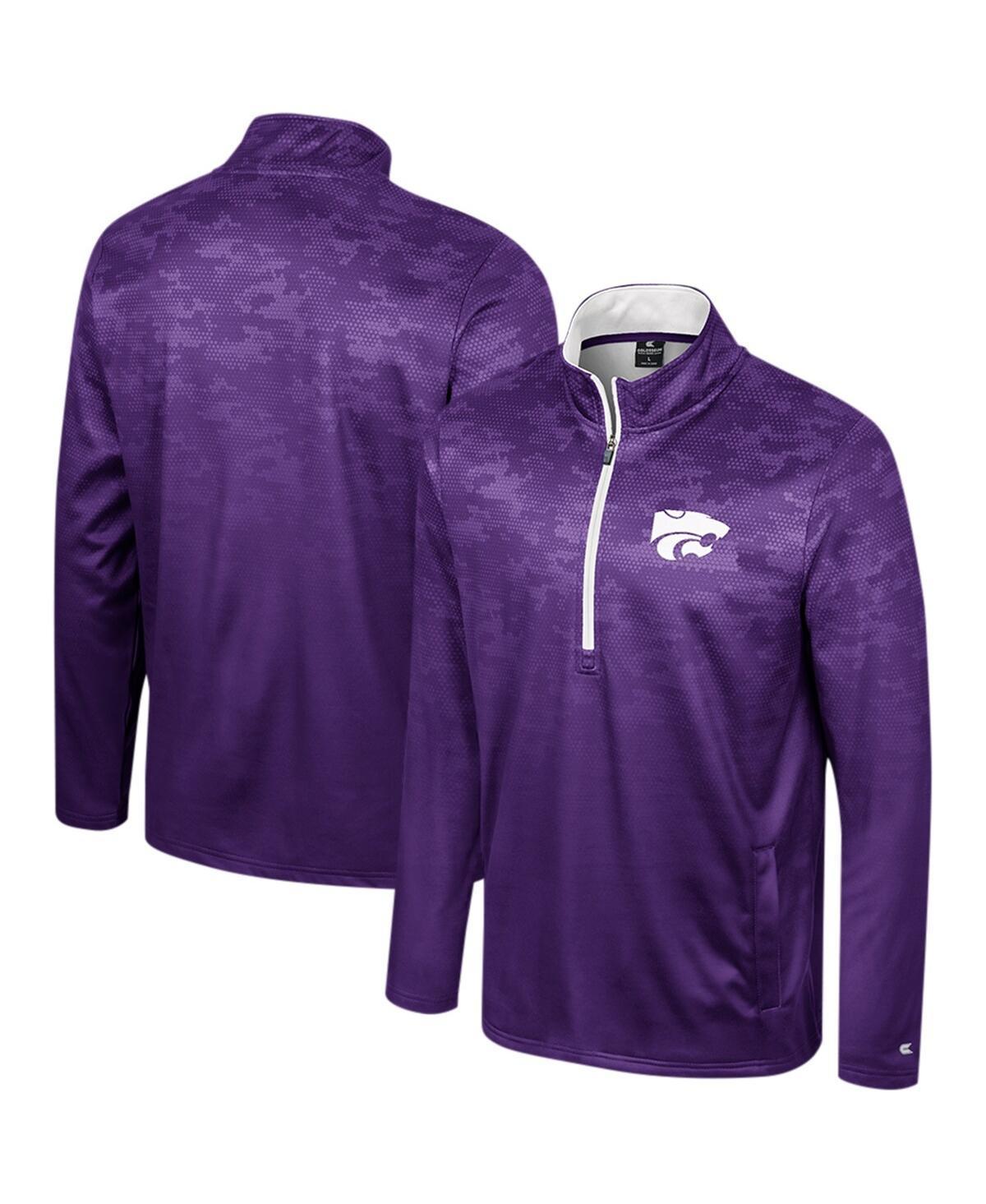 Men's Colosseum  Royal Kansas Jayhawks The Machine Half-Zip Jacket, Size: Medium, Blue Product Image
