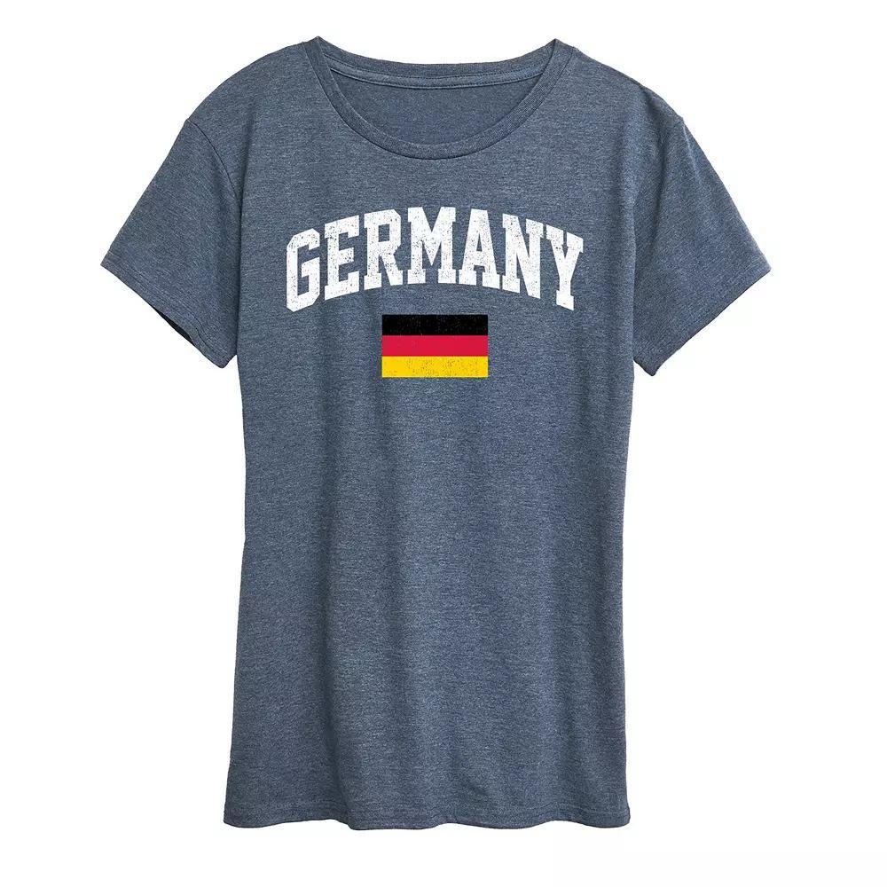 Womens Germany Flag Graphic Tee Grey Blue Product Image