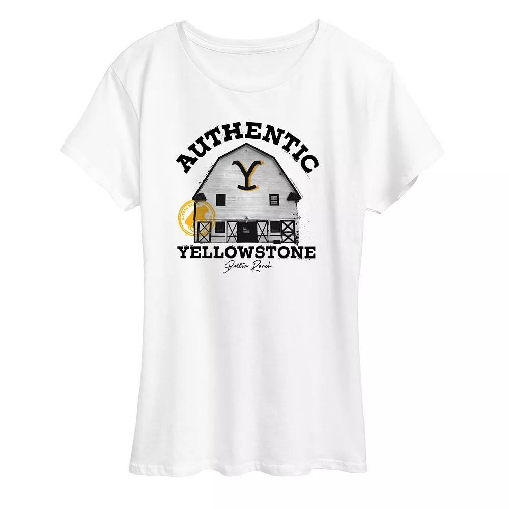 Women's Yellowstone Authentic Graphic Tee, Size: Medium, White Product Image