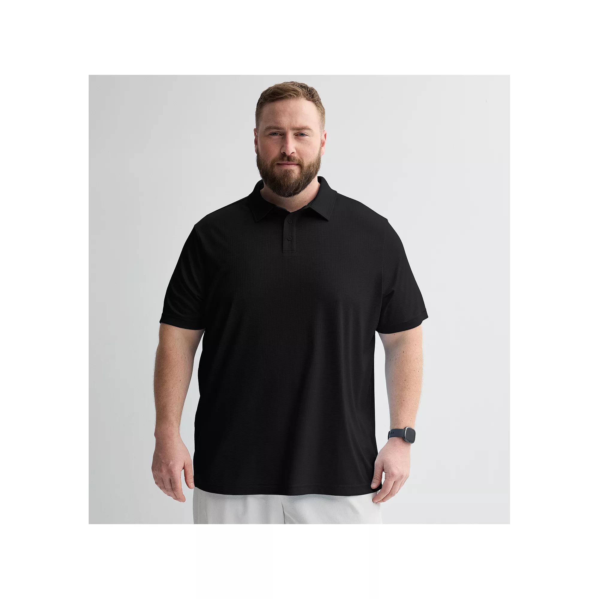 Big & Tall Tek Gear® Dry Tek Polo, Men's, Size: 3XL Tall, Mineral Black Product Image