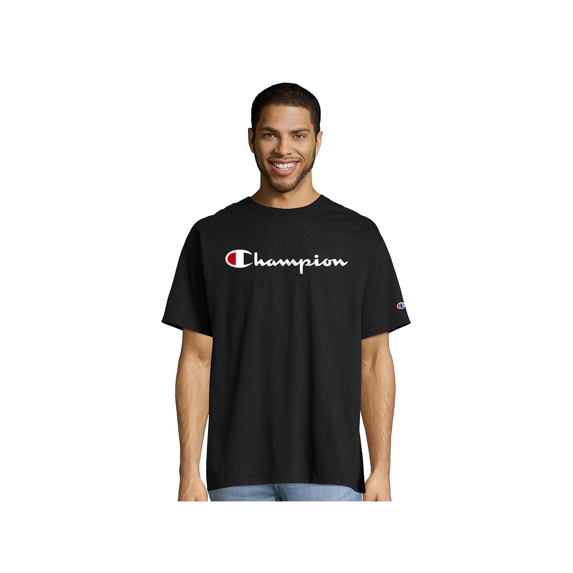 Men's Champion® Graphic Tee, Size: XL, Black Product Image