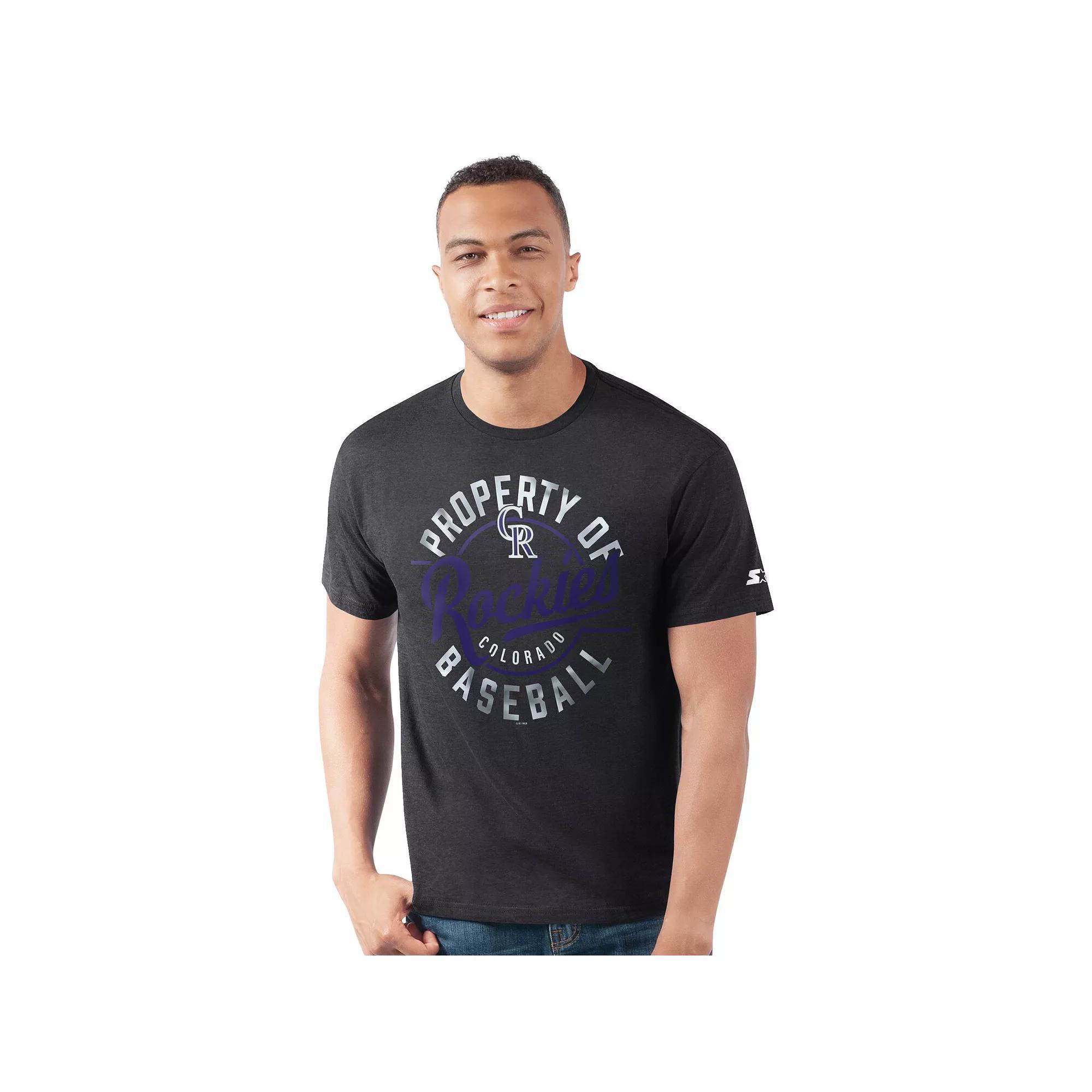 Men's Starter  Navy Seattle Mariners Prime Time Property Of T-Shirt, Size: XL, Blue Product Image