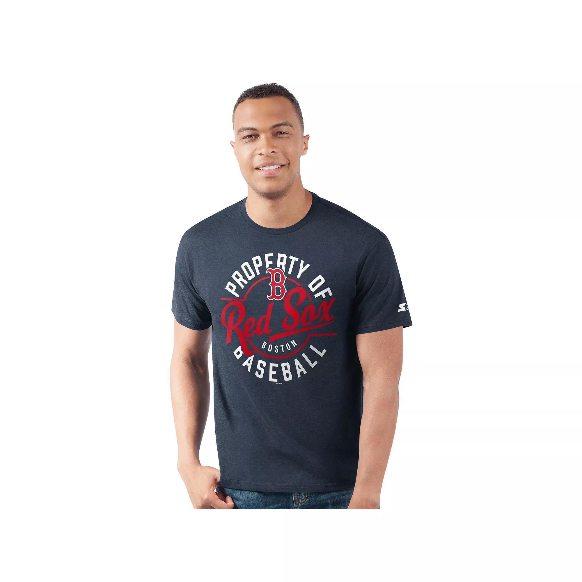 Men's Starter  Navy Boston Red Sox Prime Time Property Of T-Shirt, Size: XL, Blue Product Image