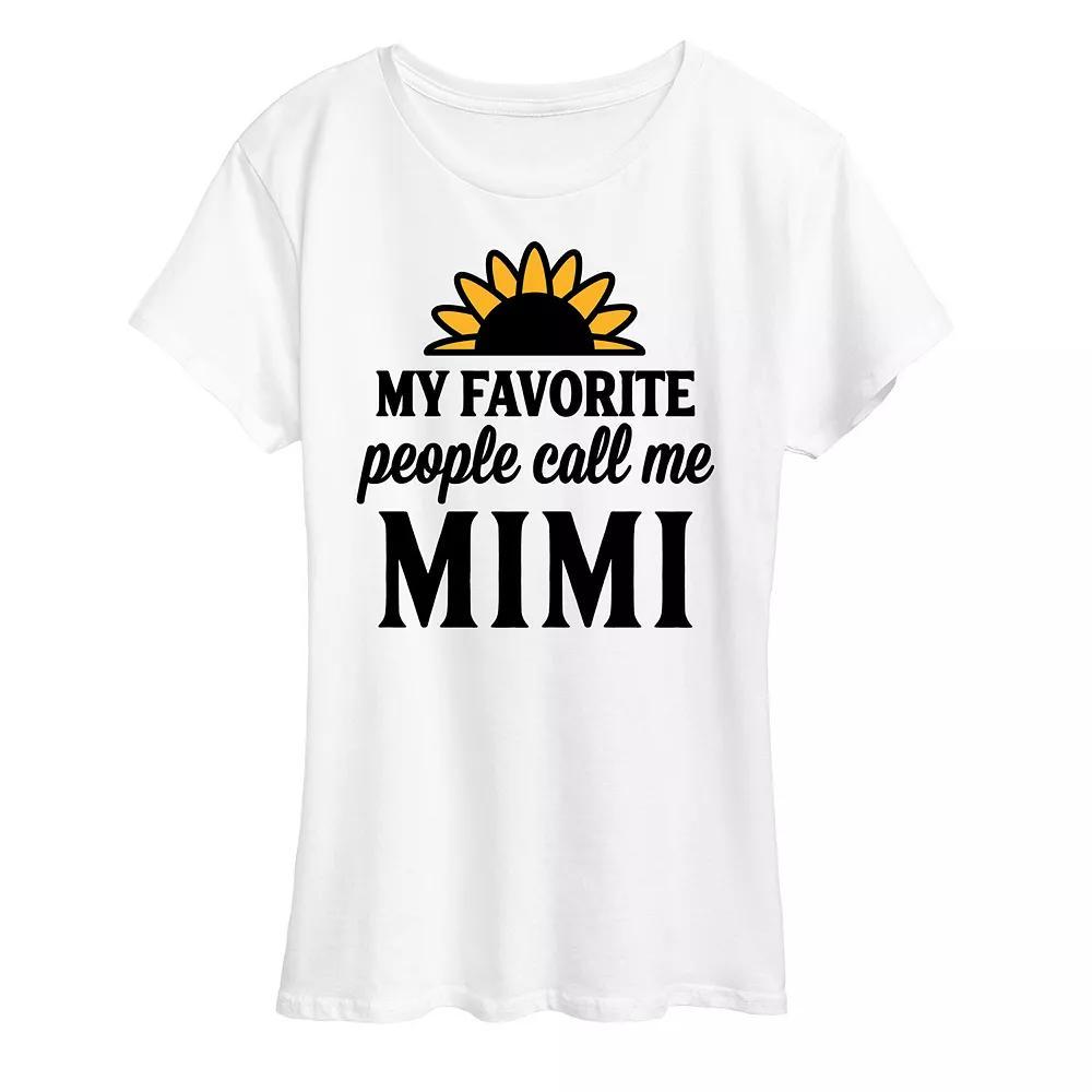Women's Favorite People Call Me Mimi Graphic Tee, Size: XXL, Beige Product Image