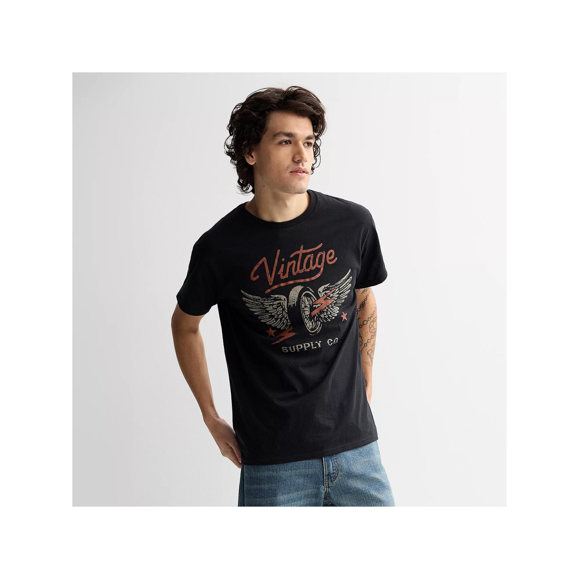 Men's Vintage Supply Co. Graphic Tee, Size: Medium, Black Product Image