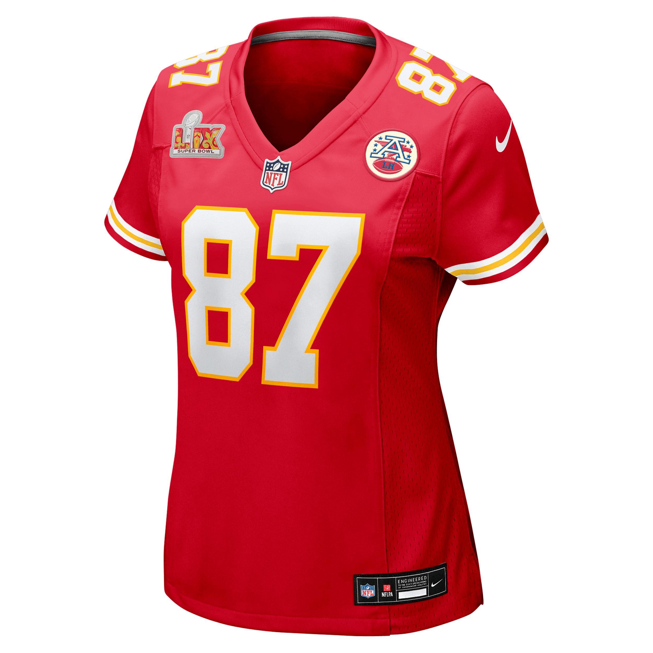 Womens Nike Travis Kelce Kansas City Chiefs Super Bowl LIX Game Jersey Product Image