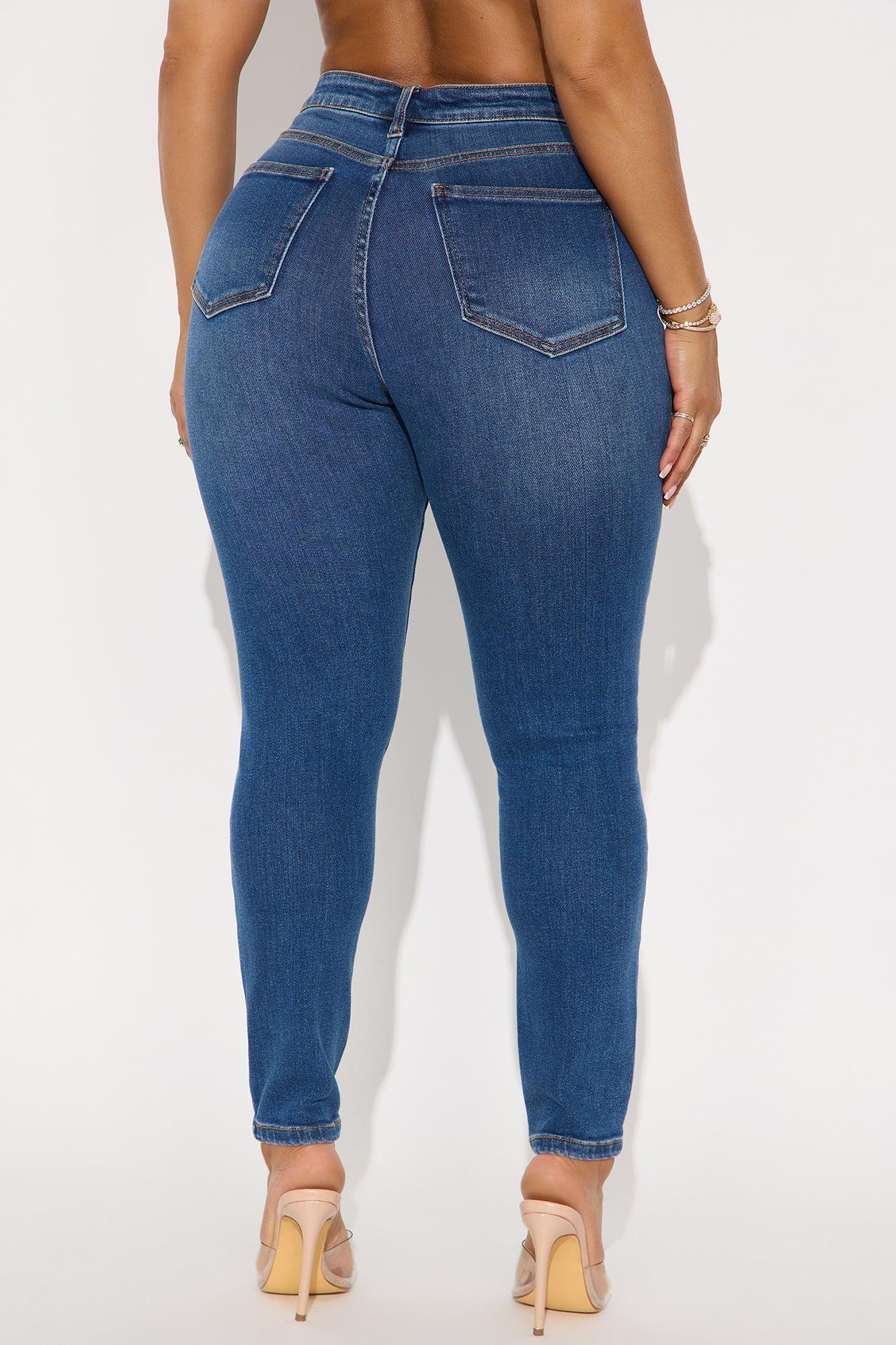 Vivacious Ripped High Rise Skinny Jeans - Medium Wash Product Image