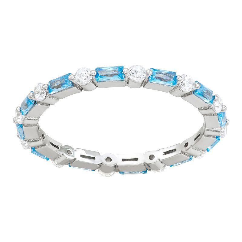 Contessa Di Capri Birthstone Eternity Ring, Women's, Size: 9, Sterling September Product Image