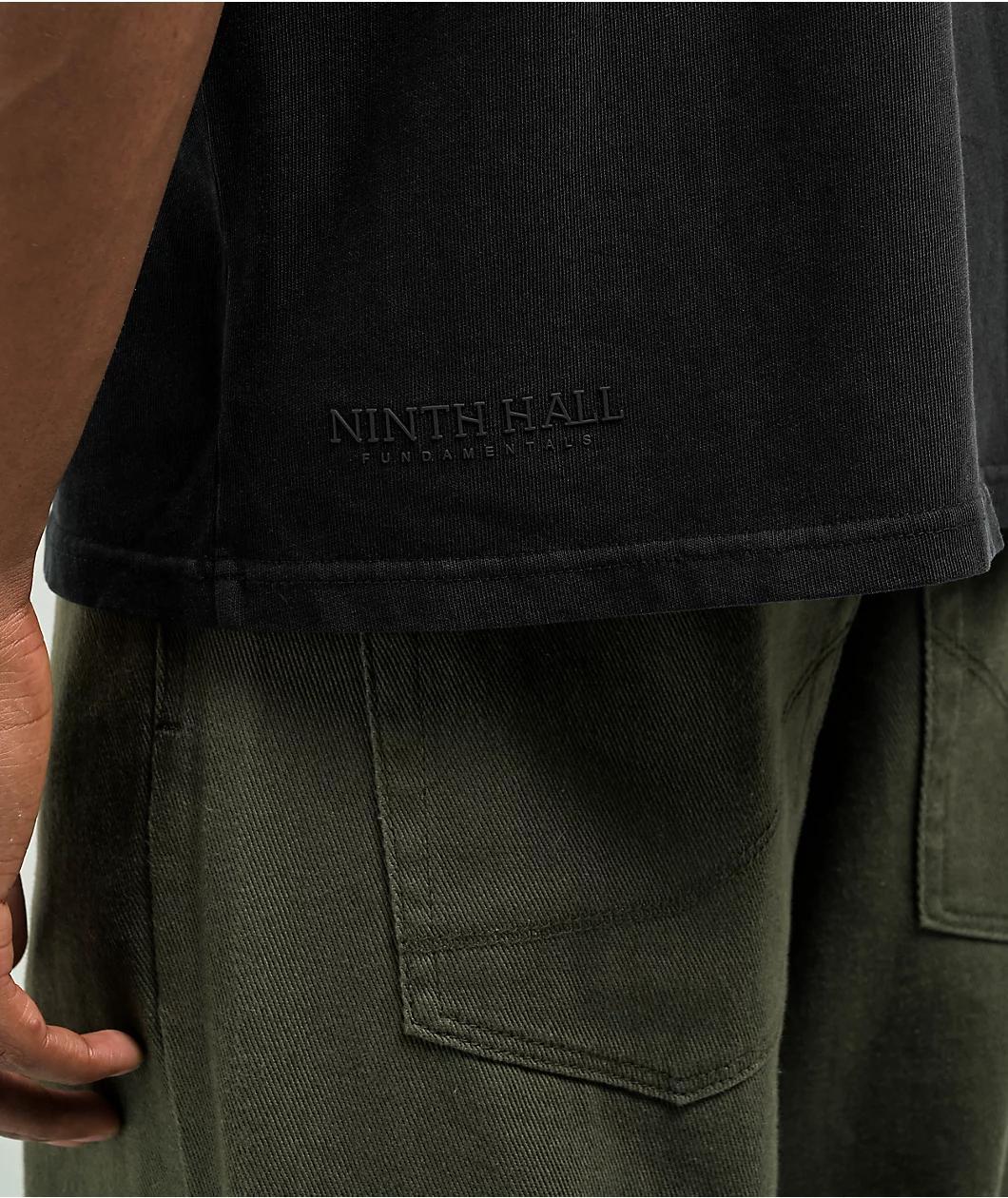 Ninth Hall Fundamentals Black Boxy Pocket T-Shirt Product Image