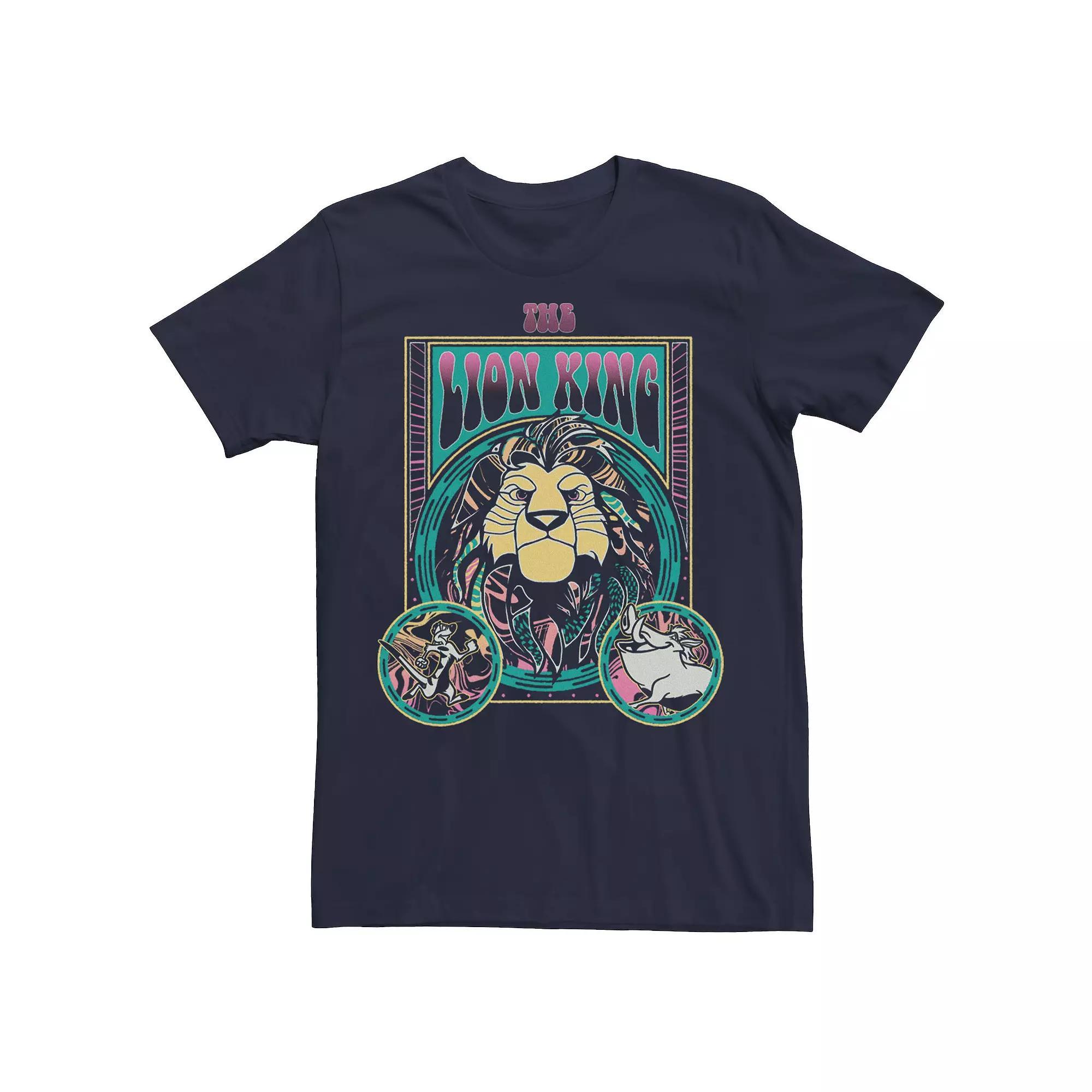 Disney's The Lion King Simba & Friends Tribal Card Men's Tee, Boy's, Size: Large, Blue Product Image
