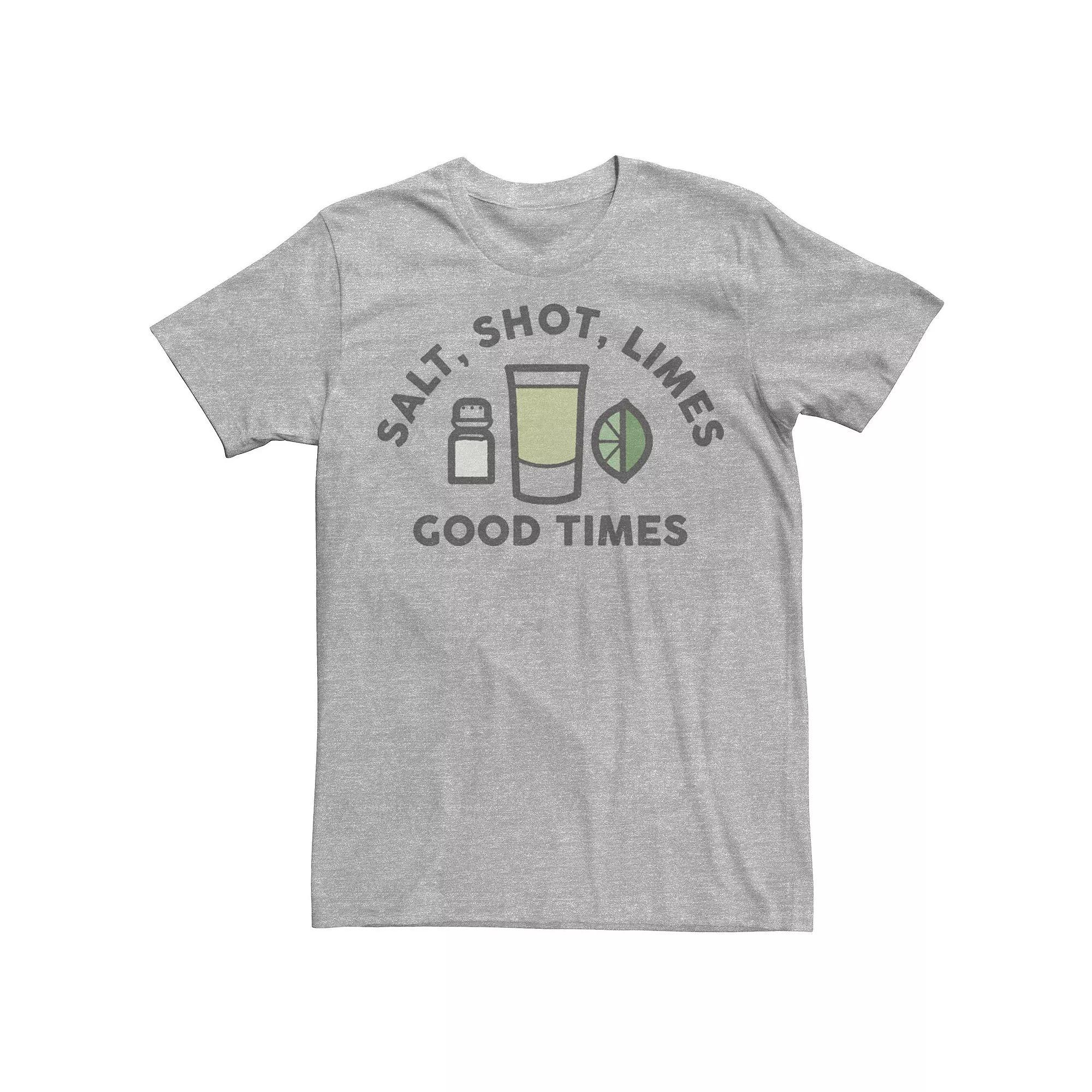 Men's Salt, Shot And Limes Good Times Tee, Size: Small, Athletic Grey Product Image